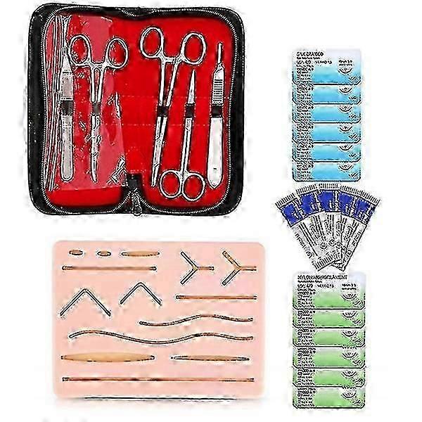 Complete student suture kit, including silicone suture pad and suture tool practice suture kit   -Sy