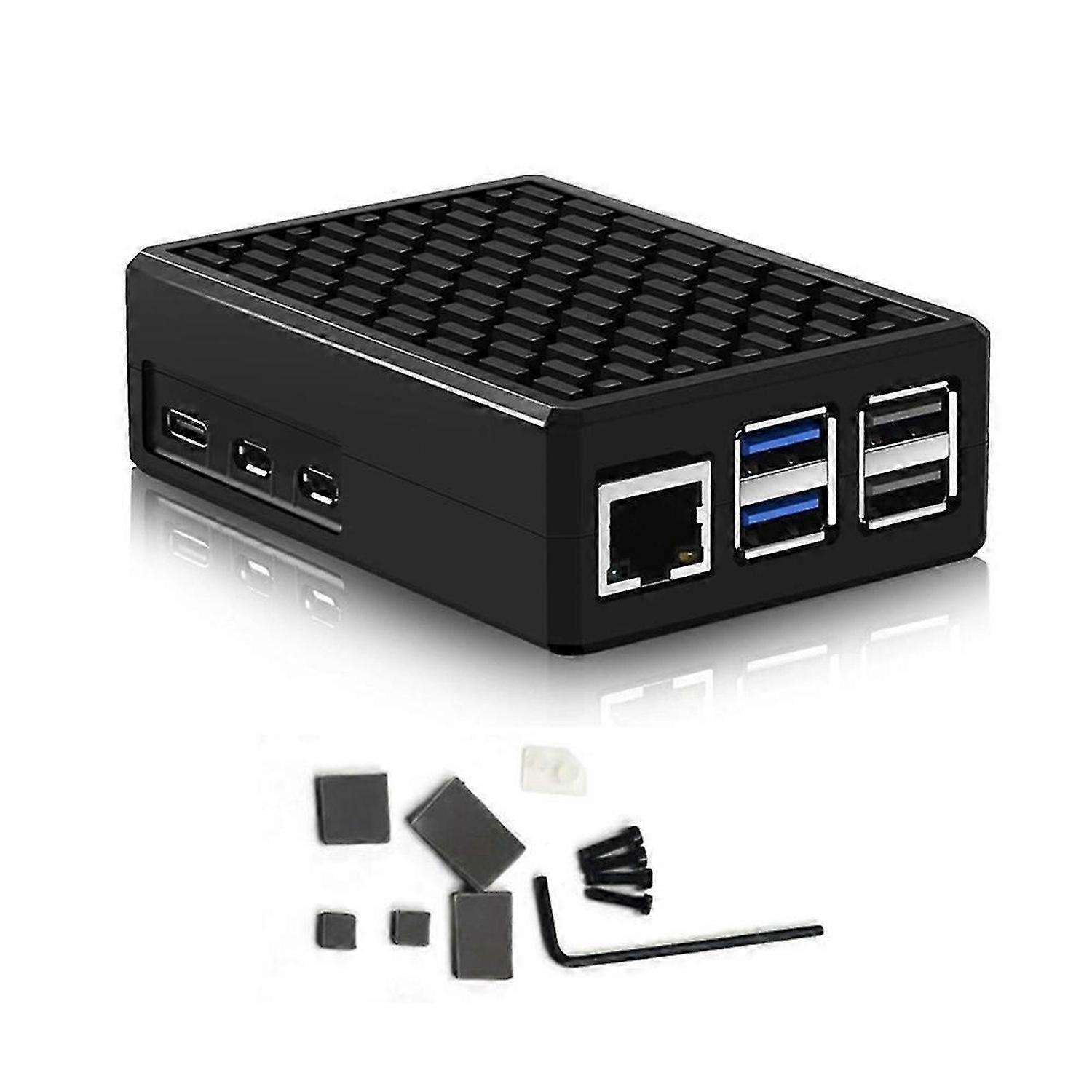 For Raspberry Pi 5 Aluminum Metal Case Built-in Heat Sink Column Large Area of Dynamic Heat Dissipation