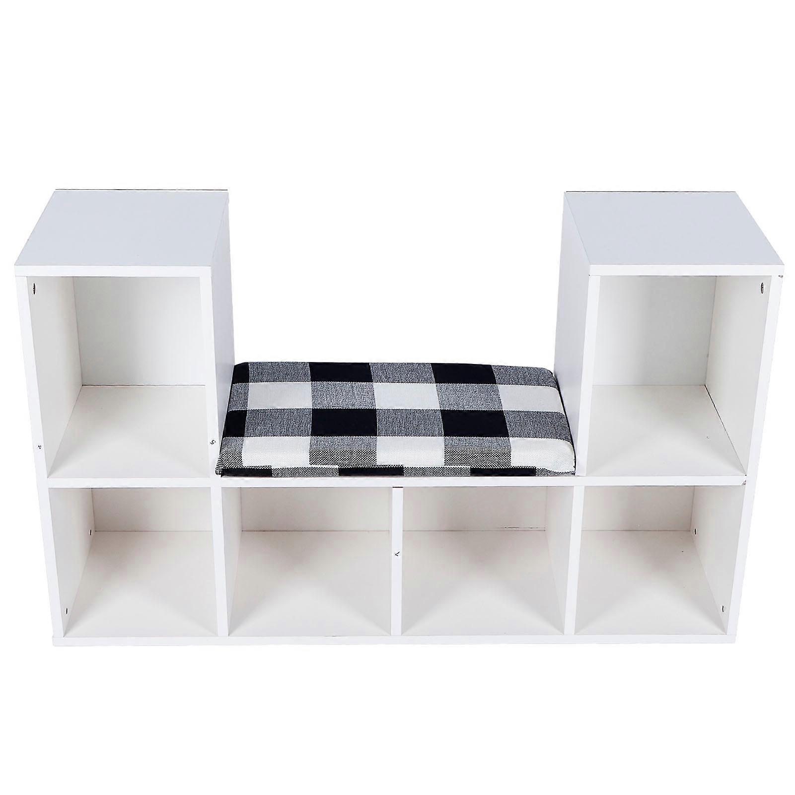 Multifunctional Wooden Bookcase with 6 Storage Grids 101x30x60cm