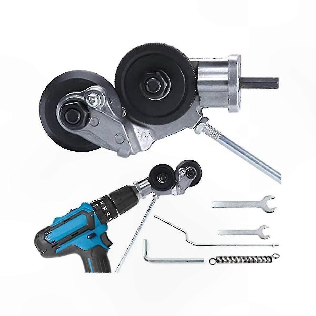 Electric Drill Nibbler Attachment for Sheet Metal Cutting and Shaping Tools