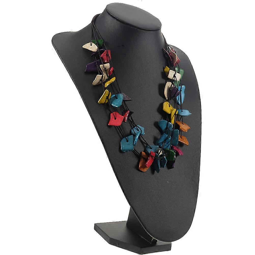 Ladies Pendant Necklace Coconut Shell for Decoration 2Pcs Multi-Layer