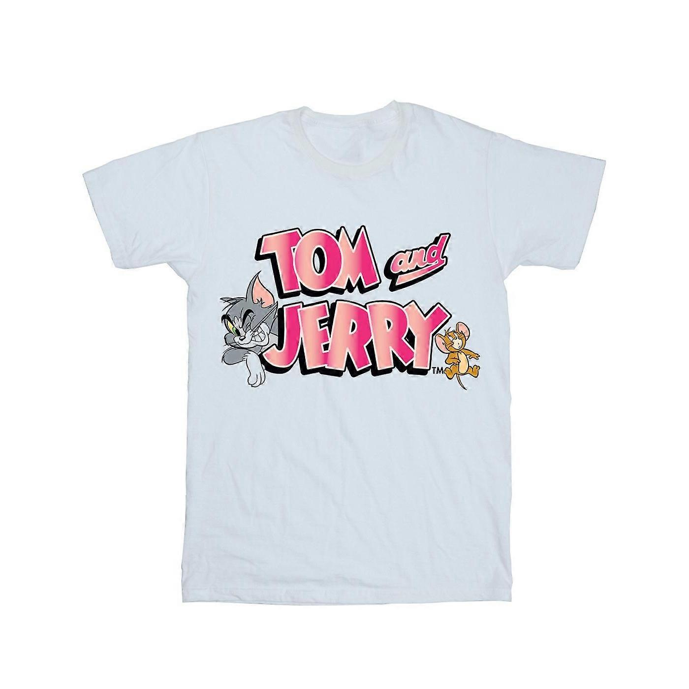 Camiseta de Algodão com Logo Gradiente Tom And Jerry para Mulheres e Mulheres