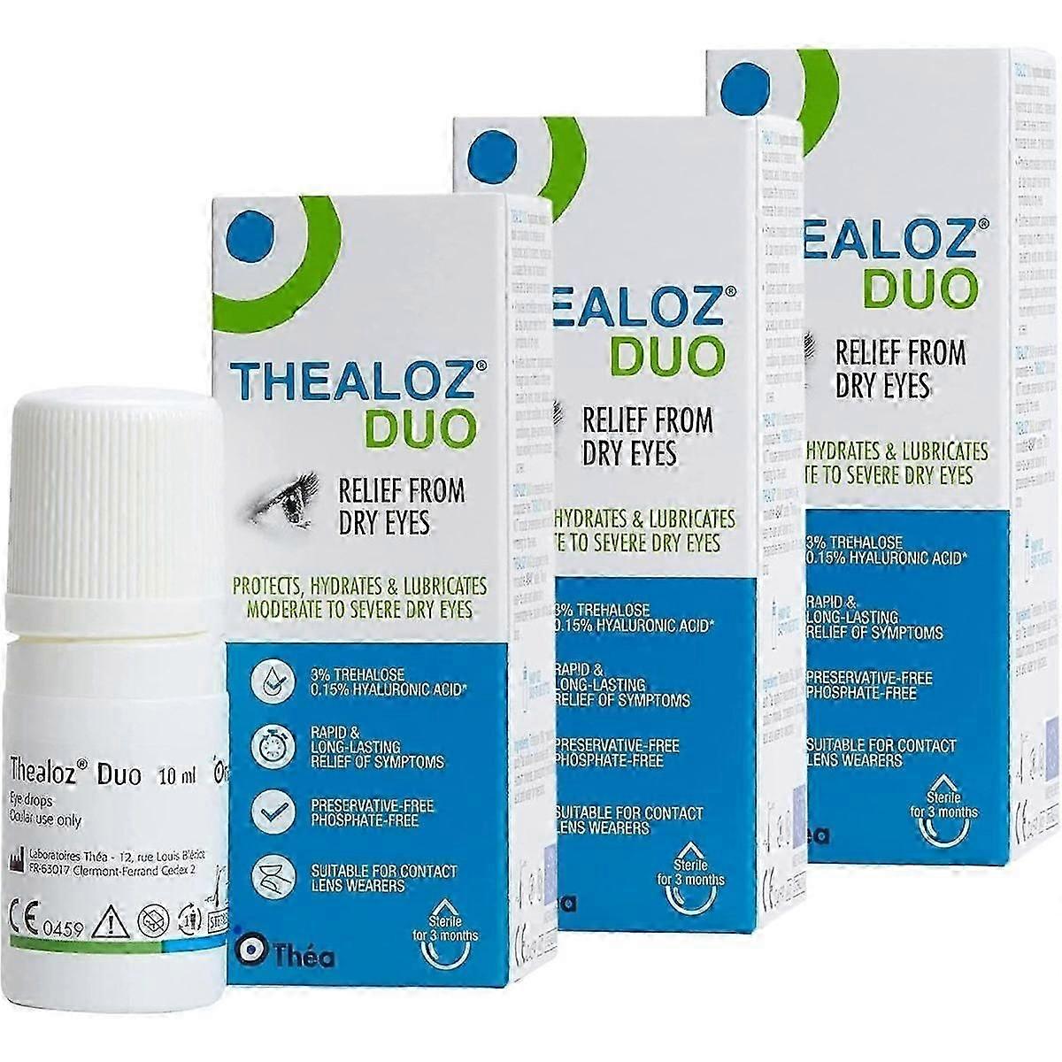 Duo Dry Eye Drops Three Pack, 3 X 10ml