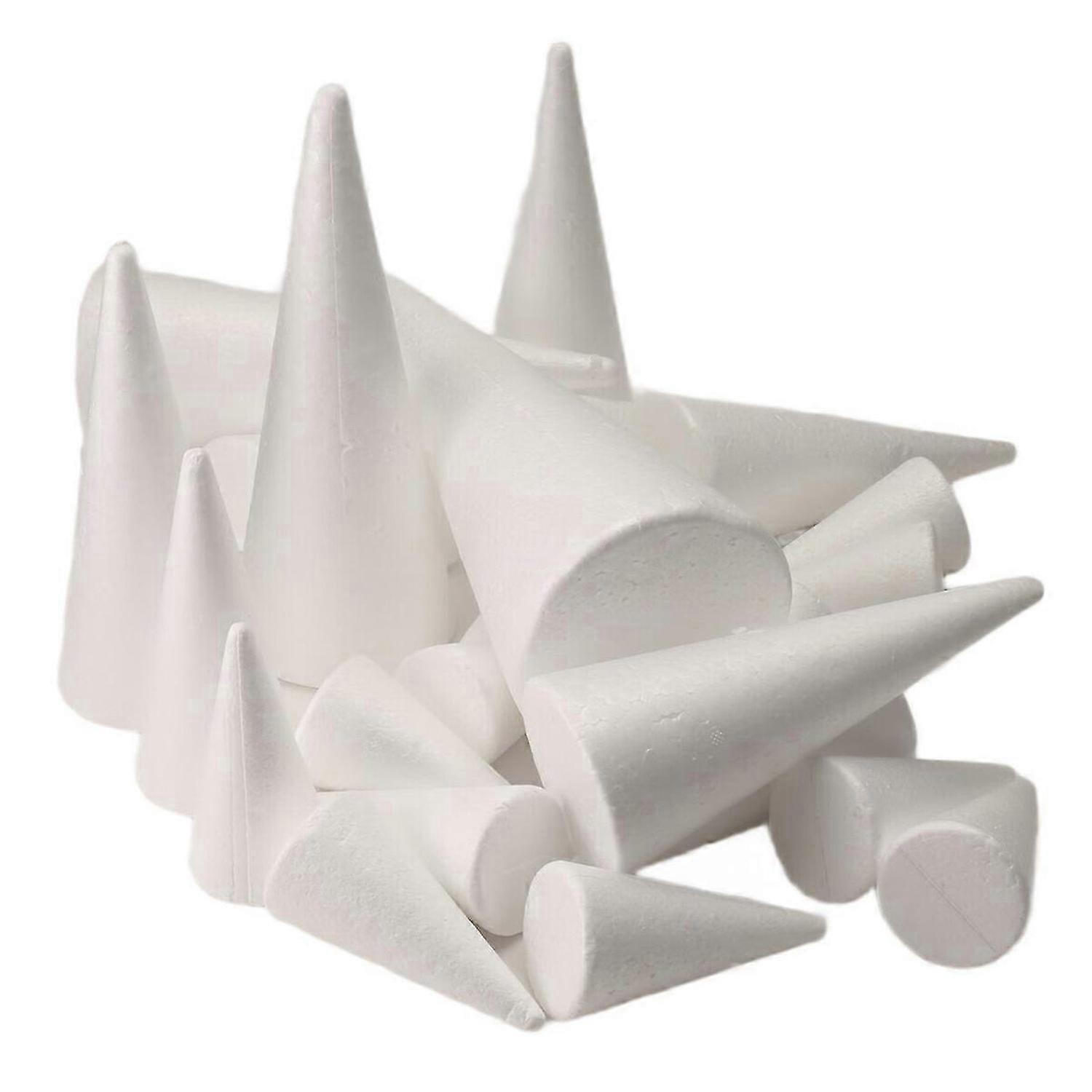 24Pack Craft Foam Cones, Foam Tree Cones, Cones Shaped Foam for Arts, Crafts, Christmas Tree, School