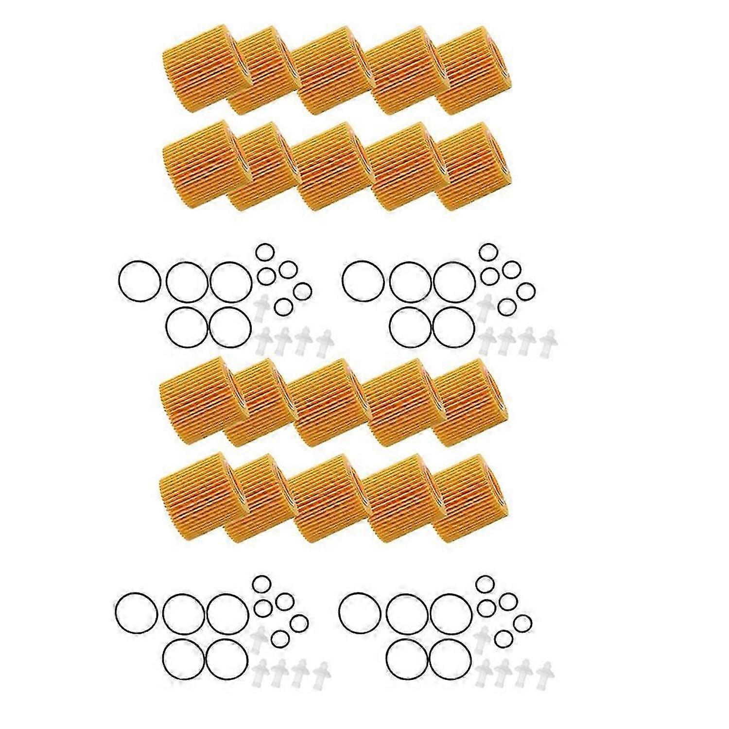 20Pcs Engine Oil Filter Elements for Toyota C-HR 2.0L Pontiac Vibe Corolla Prius 1.8L Filters 04152YZZA6 04152-37010