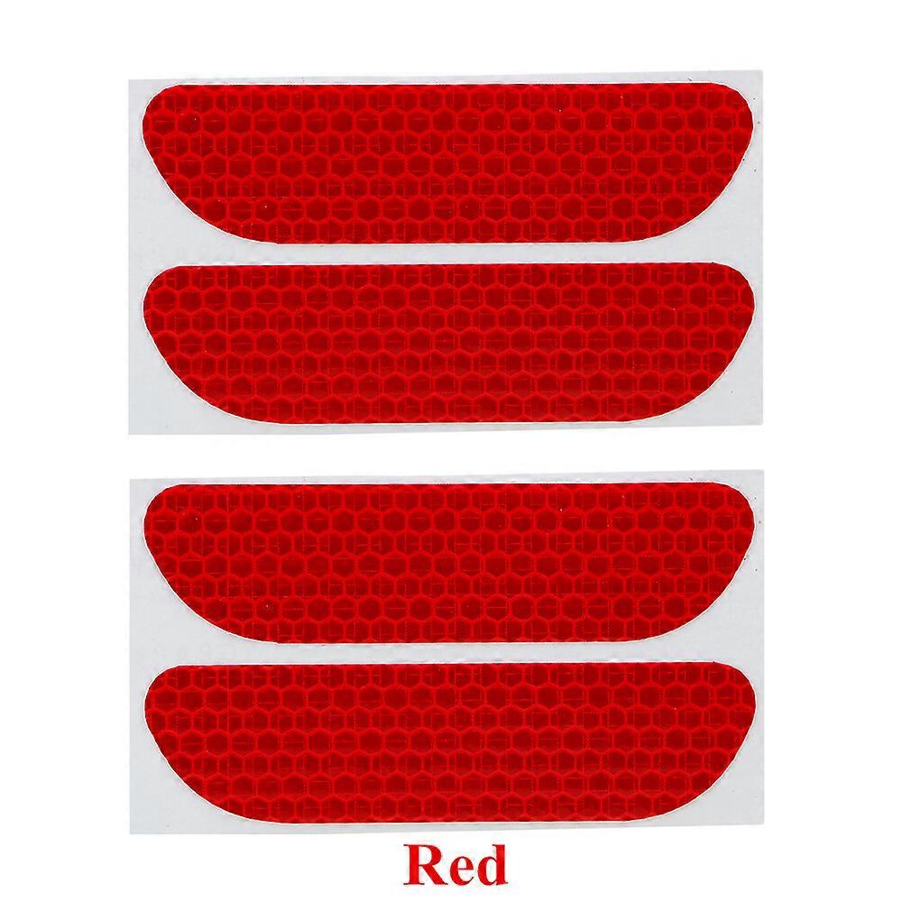 4Pcs/set Universal Car Reflective Stickers Door Eyebrow Sticker Decal Warning