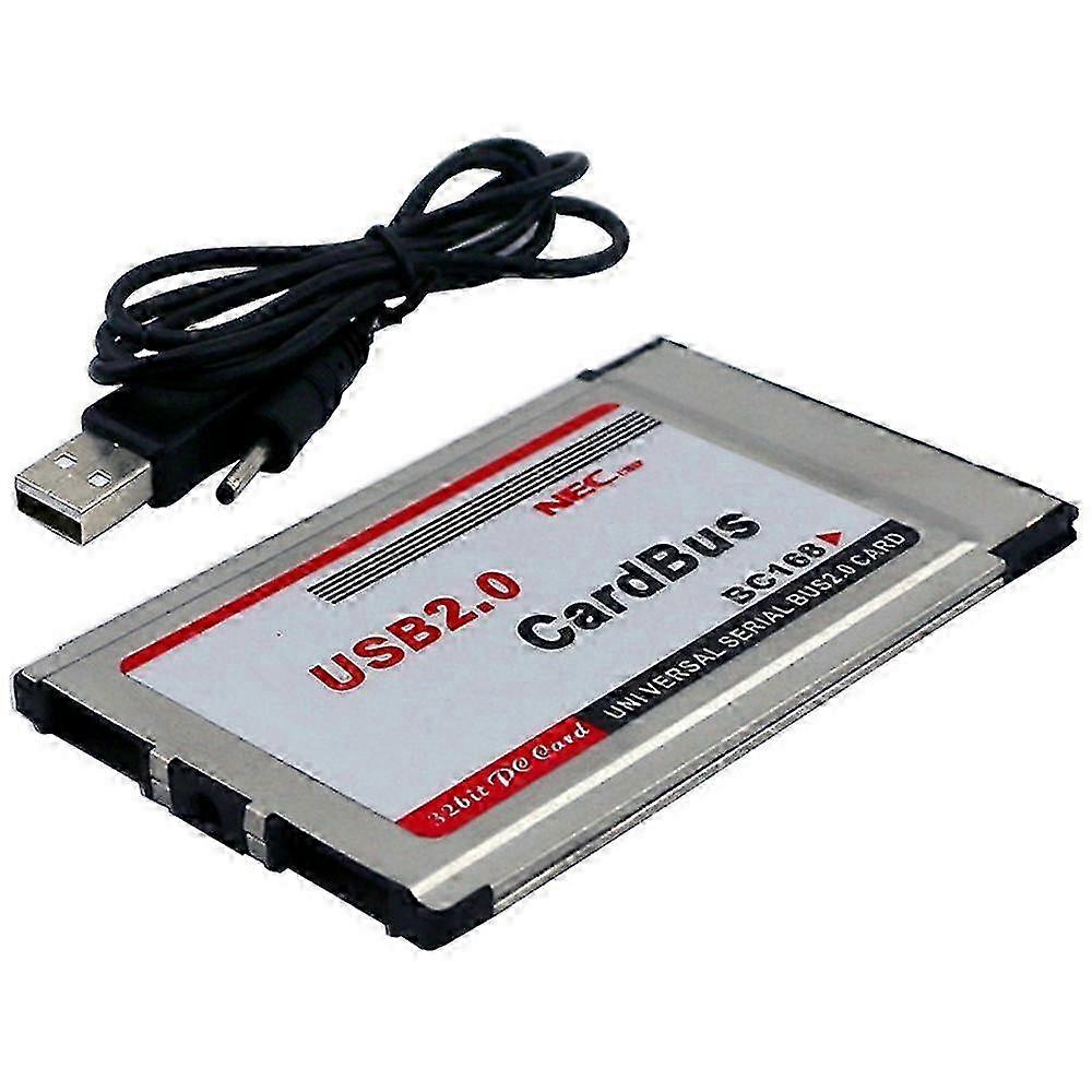 PCMCIA na USB 2.0 Cardbus Dual 2 Port 480m adaptér karty pro notebook PC počítač