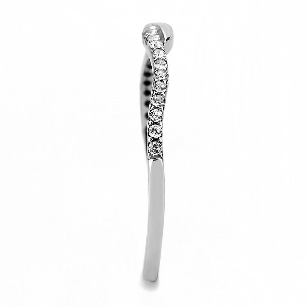 DA269 Stainless Steel Ring – AAA Black CZ – High Polish No Plating