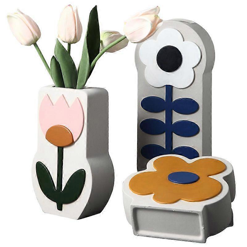 Simple ceramic hand-painted vase#3