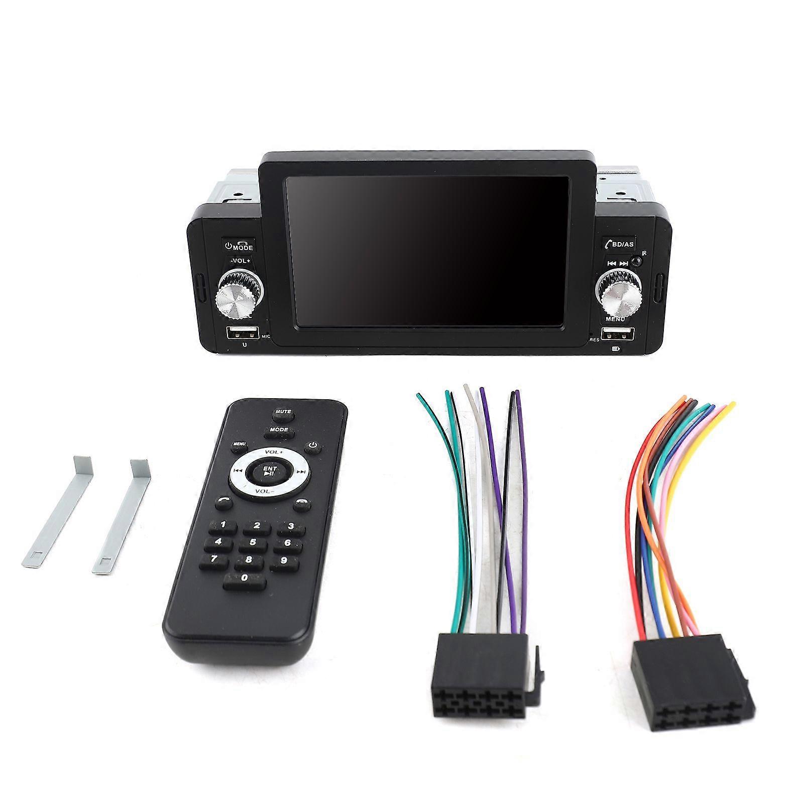 5 Inch Car Stereo MP5 Player BT FM Radio Receiver with Carplay Android Auto Support Hands-Free Calling USB Charge/Playback Phone Link Reversing Assist