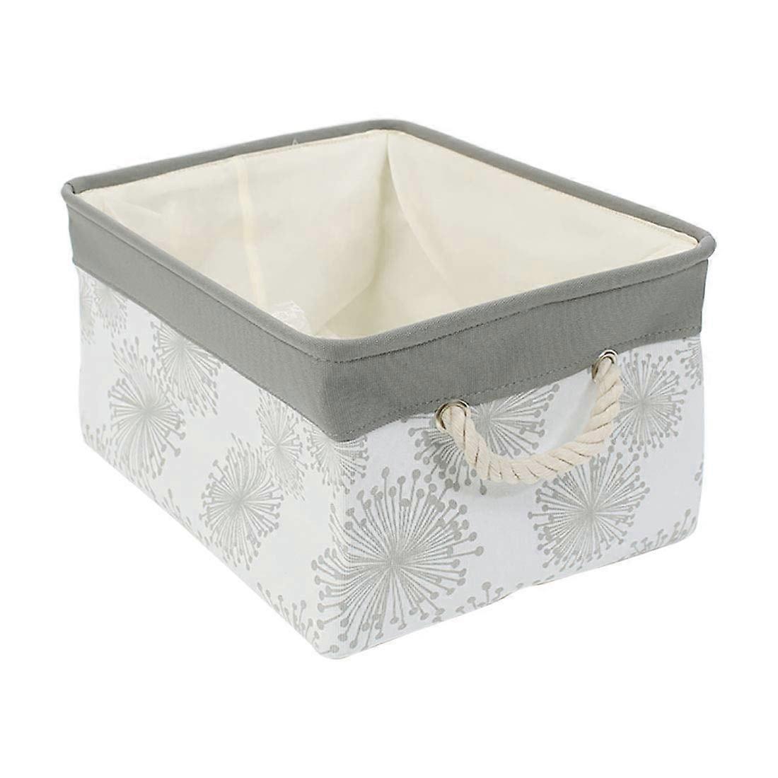 Storage Bins,Fabric Storage Baskets Towel Storage Bin Laundry Toy Basket w Drawstring Closure,Gray (Medium - 14.2" x 10.2" x 6.7")
