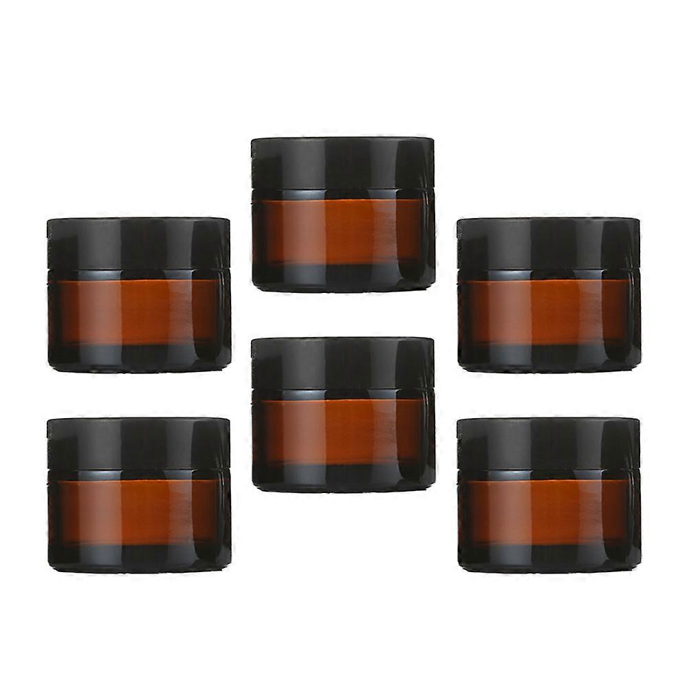 Cosmetics Container Cream Bottles for Storage 6Pcs Black Empty Makeup Bottles