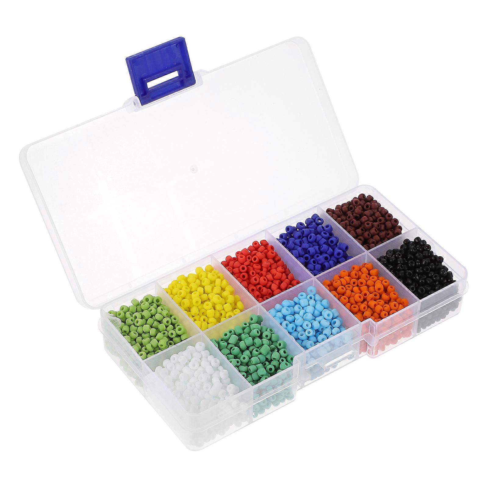 Mini Beads Plastic Matte Millet Beads for Bracelet Making 2 Boxes
