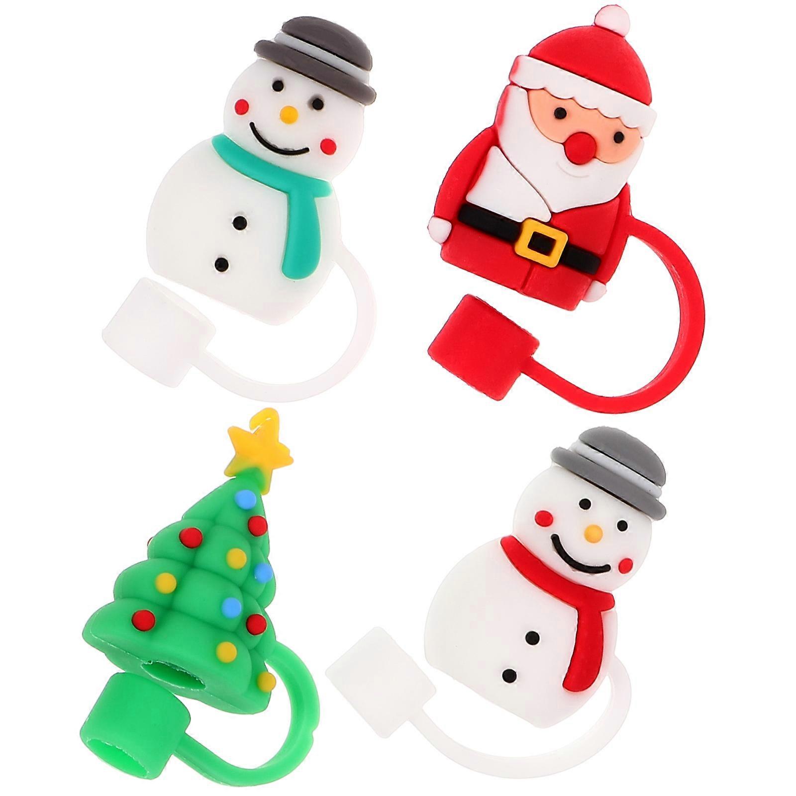 Christmas Covers Caps for Drinking with 16Pcs Set