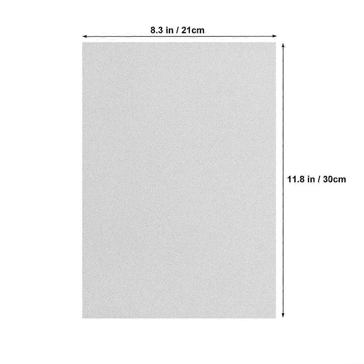 Glitter Paper for DIY Scrapbooking 10Pcs A4 Sheets Sparkling Cardstock Silver
