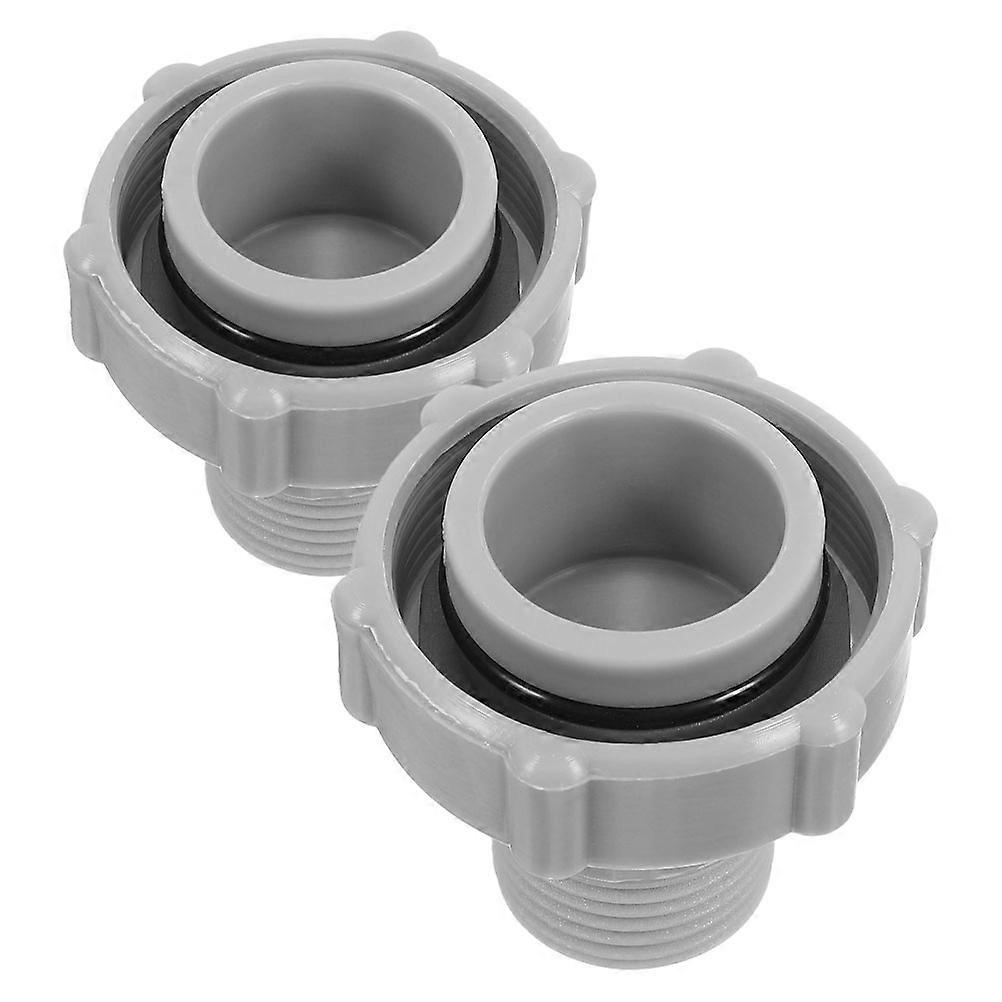 Pool Cleaner Hose Adapter 2Pcs Grey PVC Easy Setup for Daily Use and Pool Supplies