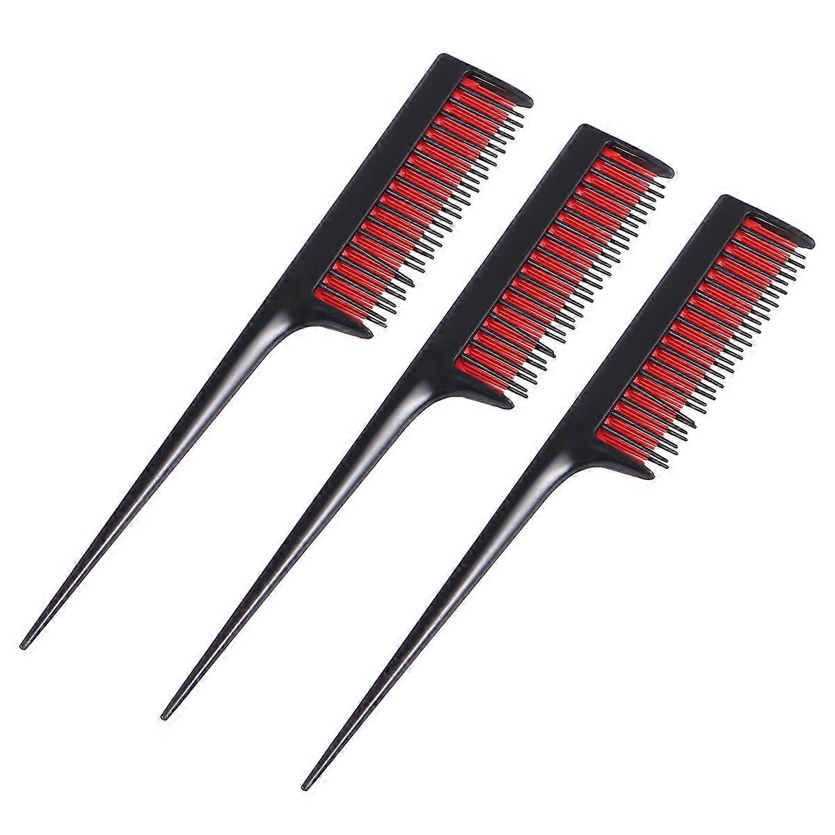 Hair Styling Comb Practical Hair Dyeing Comb for Salon Use 9Pcs Black