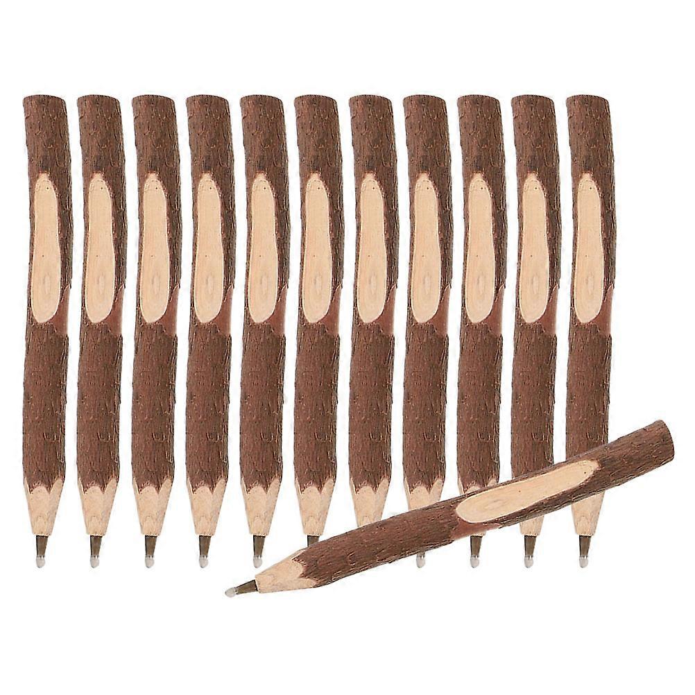 48 Pcs Wooden Branch Pens Black Ink Fine Writing Tools Suitable For Office School Use Outdoor Activities With Sturdy Durability