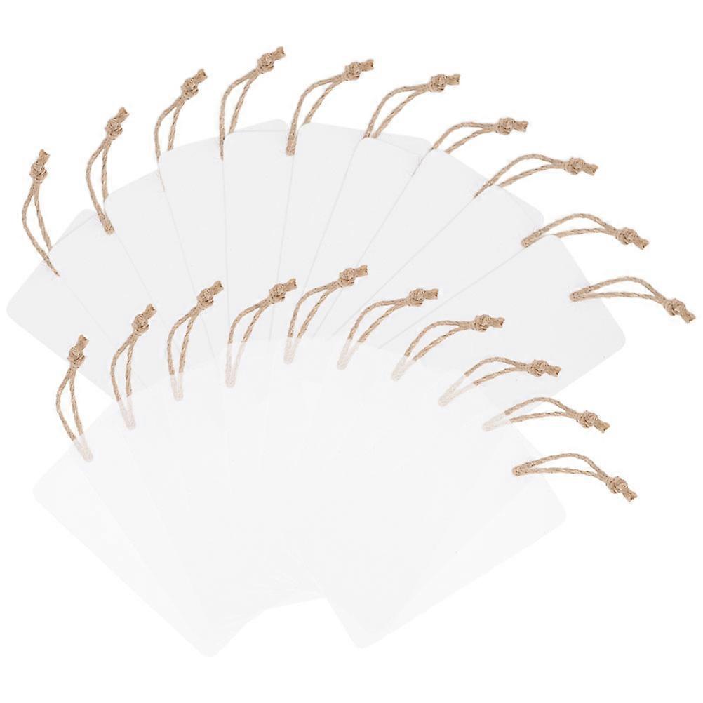 Blank Acrylic Basket Tags For Memo Boxes Daily Use 6 Sets Rectangular Organization Labels