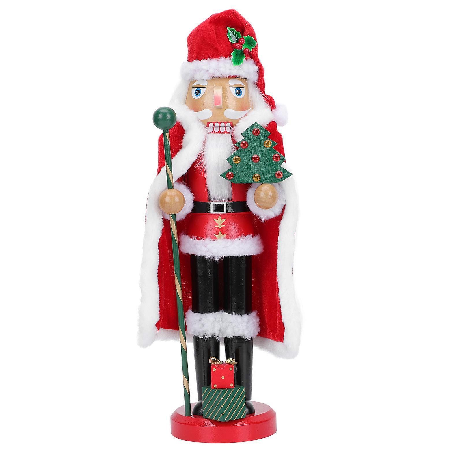 Red Christmas Nutcracker Puppet for Office Adornment 3Pcs Set