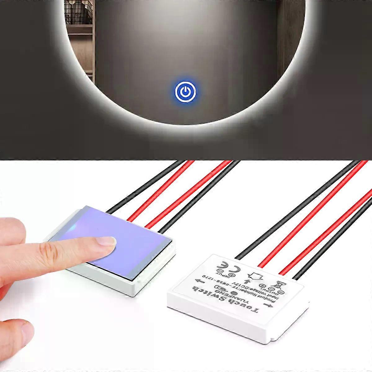 12V 5A LED Dimmer Switch Capacitive CCT Adjustable Touch Sensor Switch For Bathroom Mirror Light Backlight Decoration
