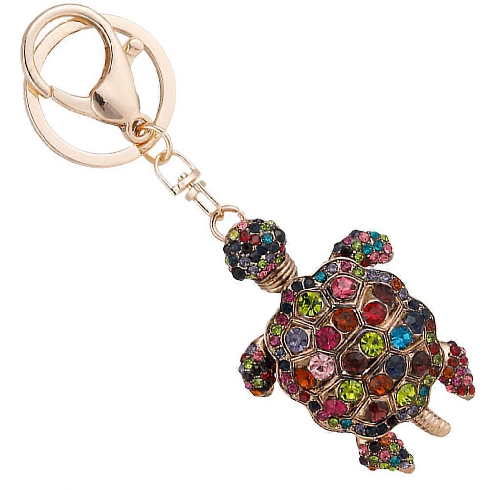 Metal Turtle Keychain 2Pcs Cartoon Pendant For Friends Family Members With Decorative Function