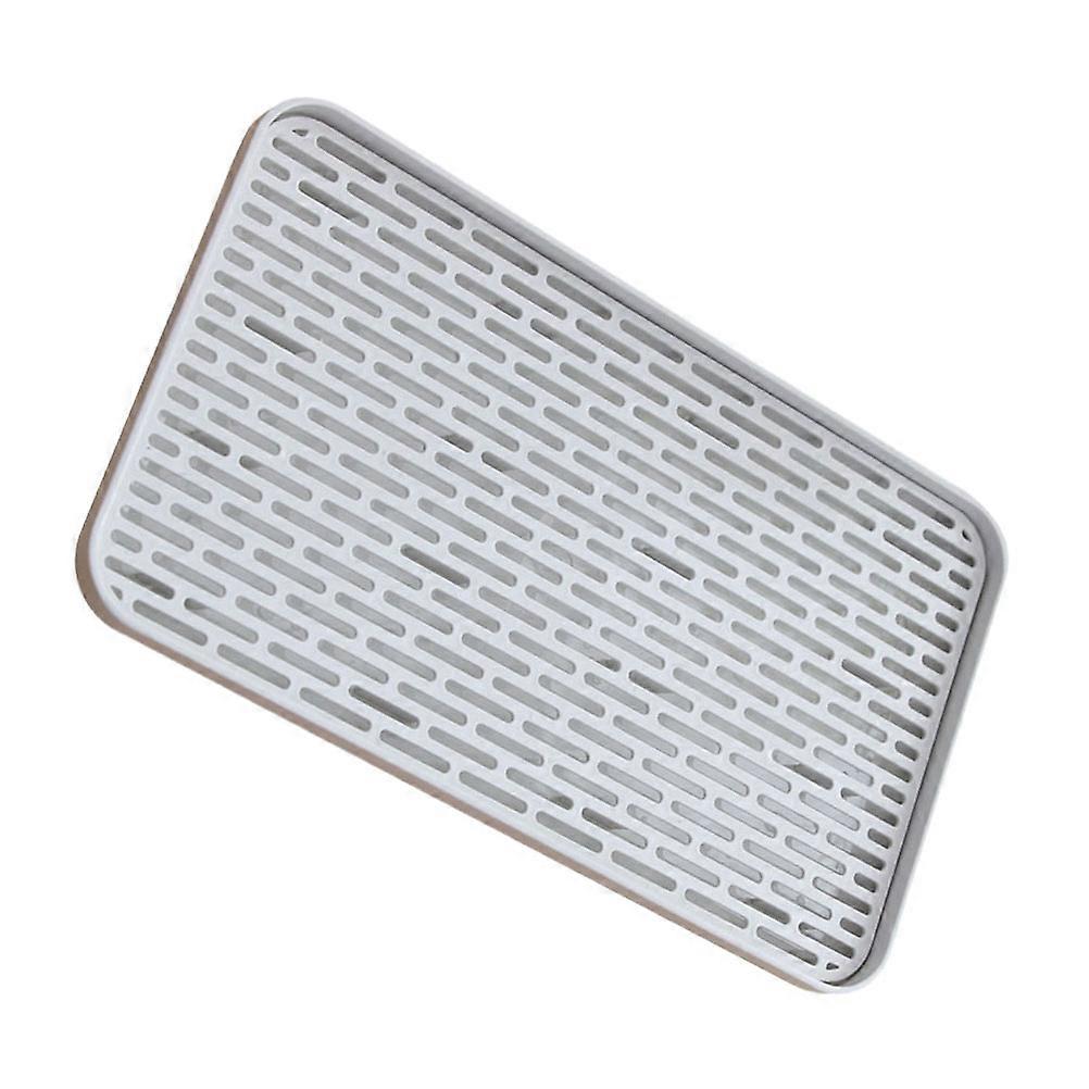 Drain Tray For Kitchen Use Rectangular Household Item White Double Layer Capacity 1Pc