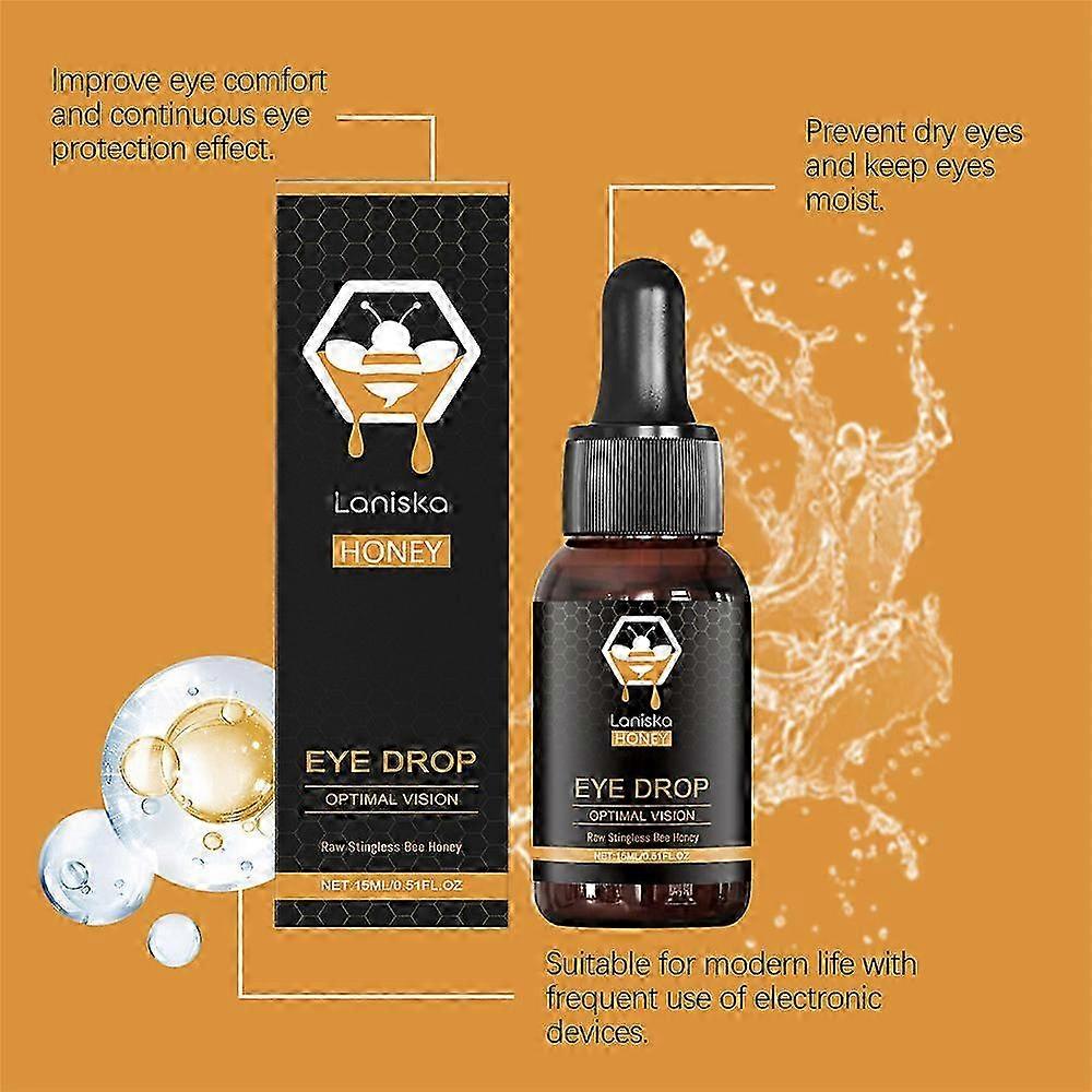 Honey Eye Drops Augentropfen 30 Ml – Natürliche Formel Mit Bienenhonig, Bei Trockenen, Müden Augen
