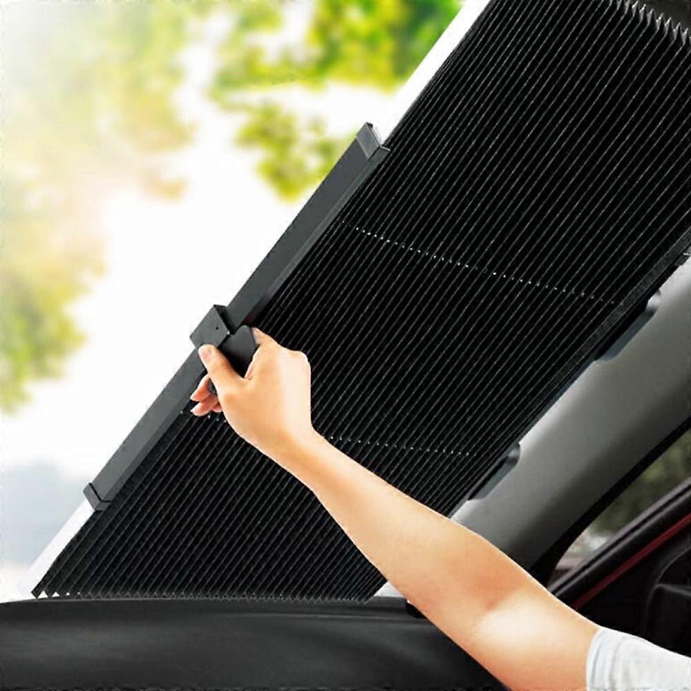 Car Retractable Windshield Sun Shade, UV Protection Keep Your Vehicle Cool, Auto Sunshade for Front Rear Window with Suction Cups