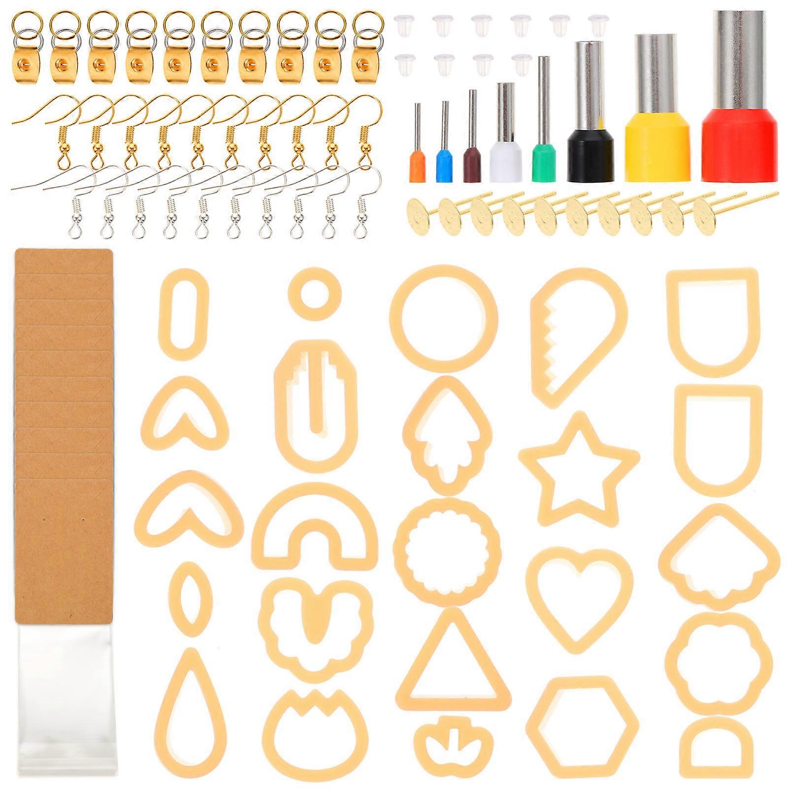 Polymer Clay Cutter For Jewelry Making 4 Sets Orange Irregular Shapes For Creative Workshops 142 Pieces