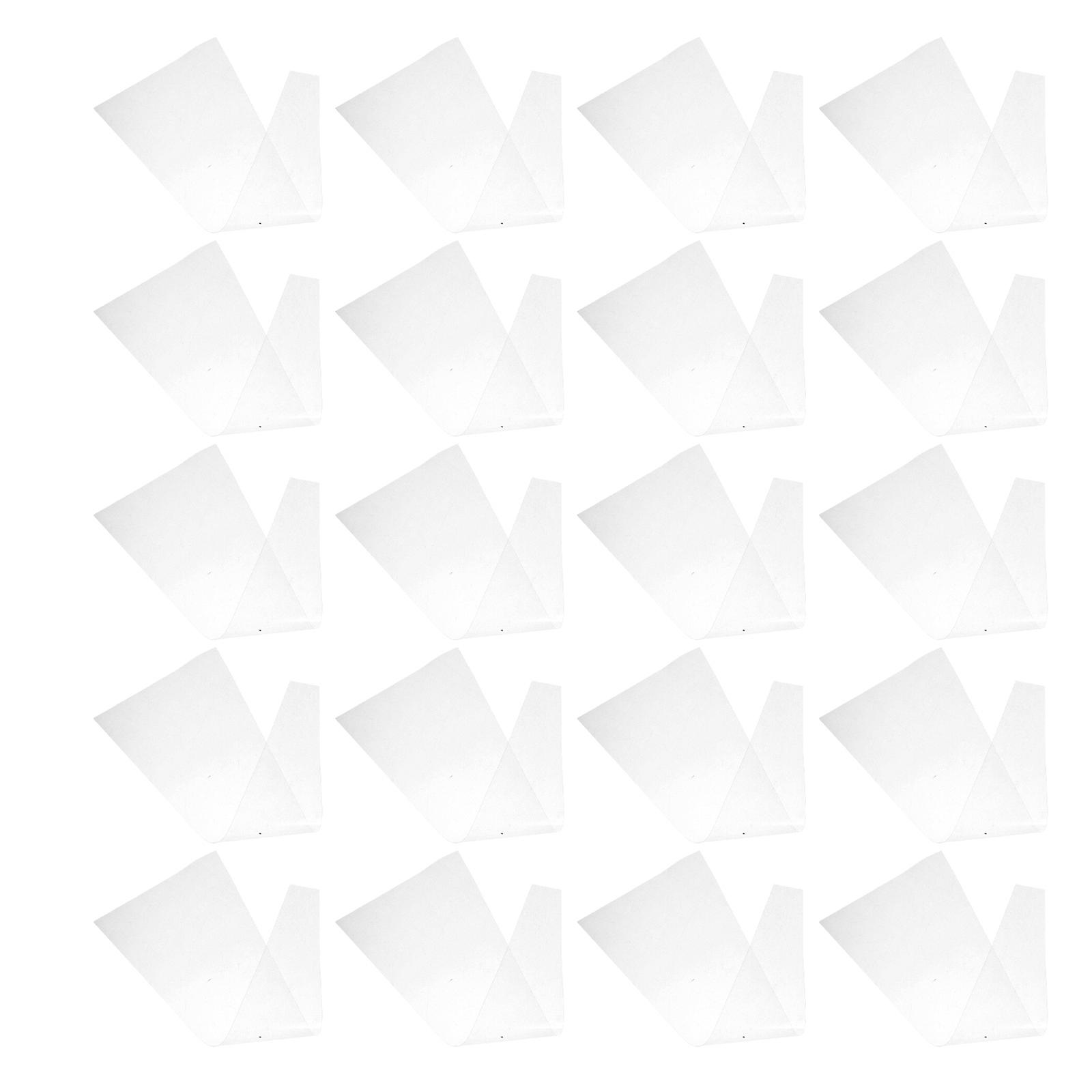 Transparent Flower Wrapping Sleeve Trapezoidal Shape Valentine'S Day Extend Freshness 100Set