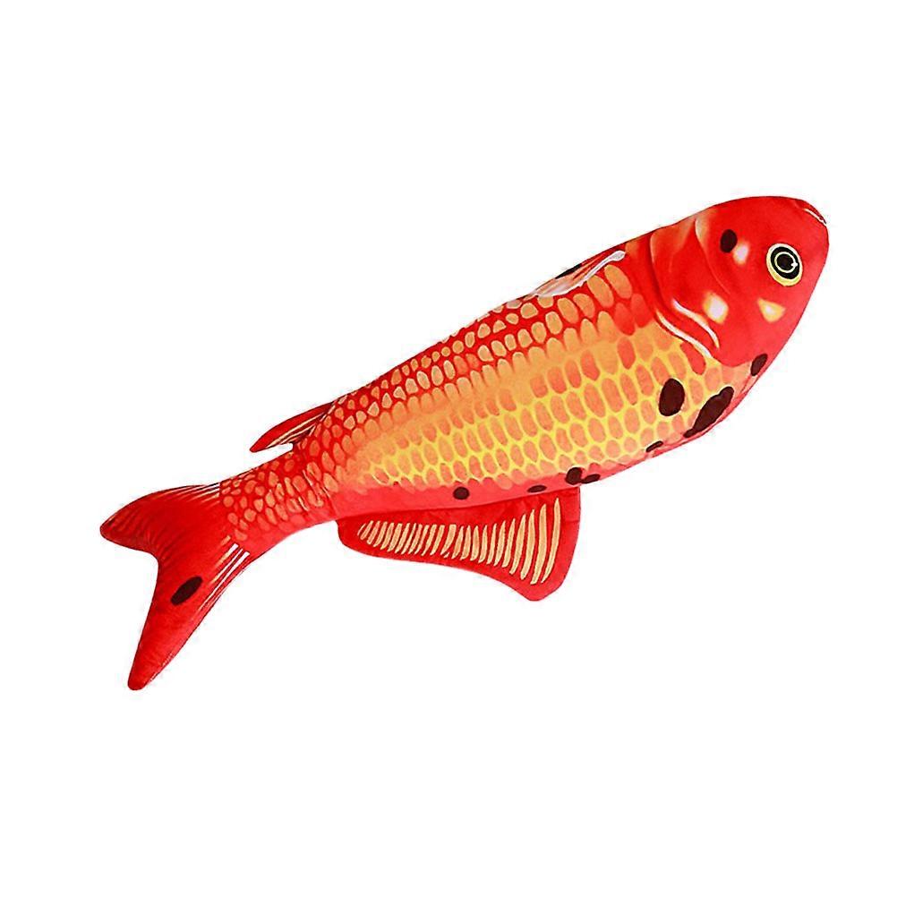 Fish Stuffed Toy 2Pcs Red Fish Shape Plush Toy for Cat Playing and Home Decor