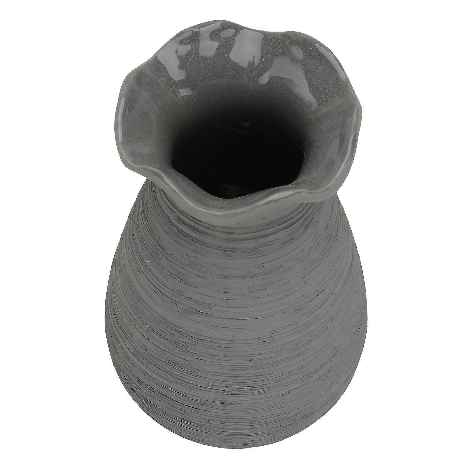 Ceramic Flower Vase for Storage 3Pcs Grey Indoor Decorative Flower Container
