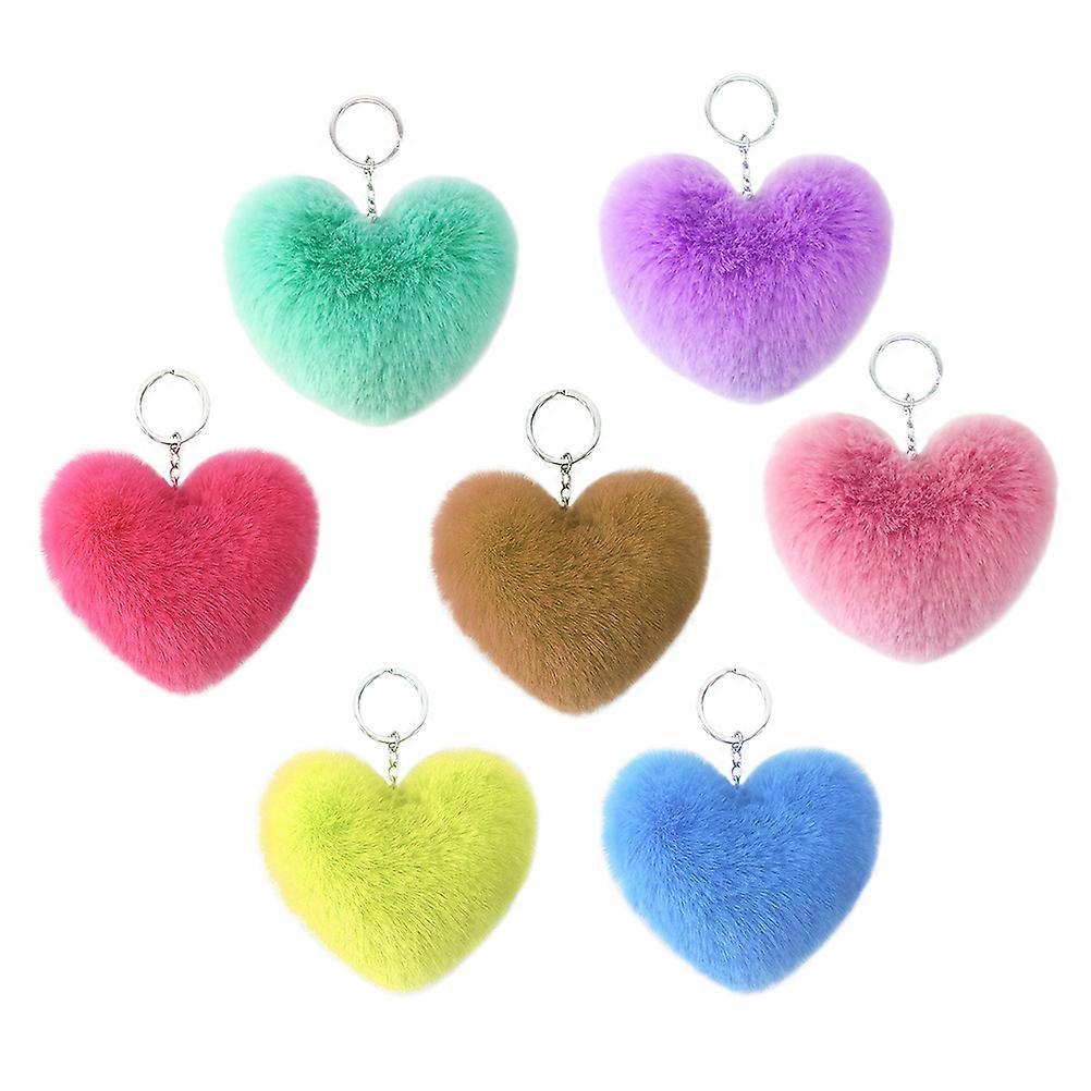 Bag Hanging Heart Shape Keychains Key Decoration for Decor 14Pcs
