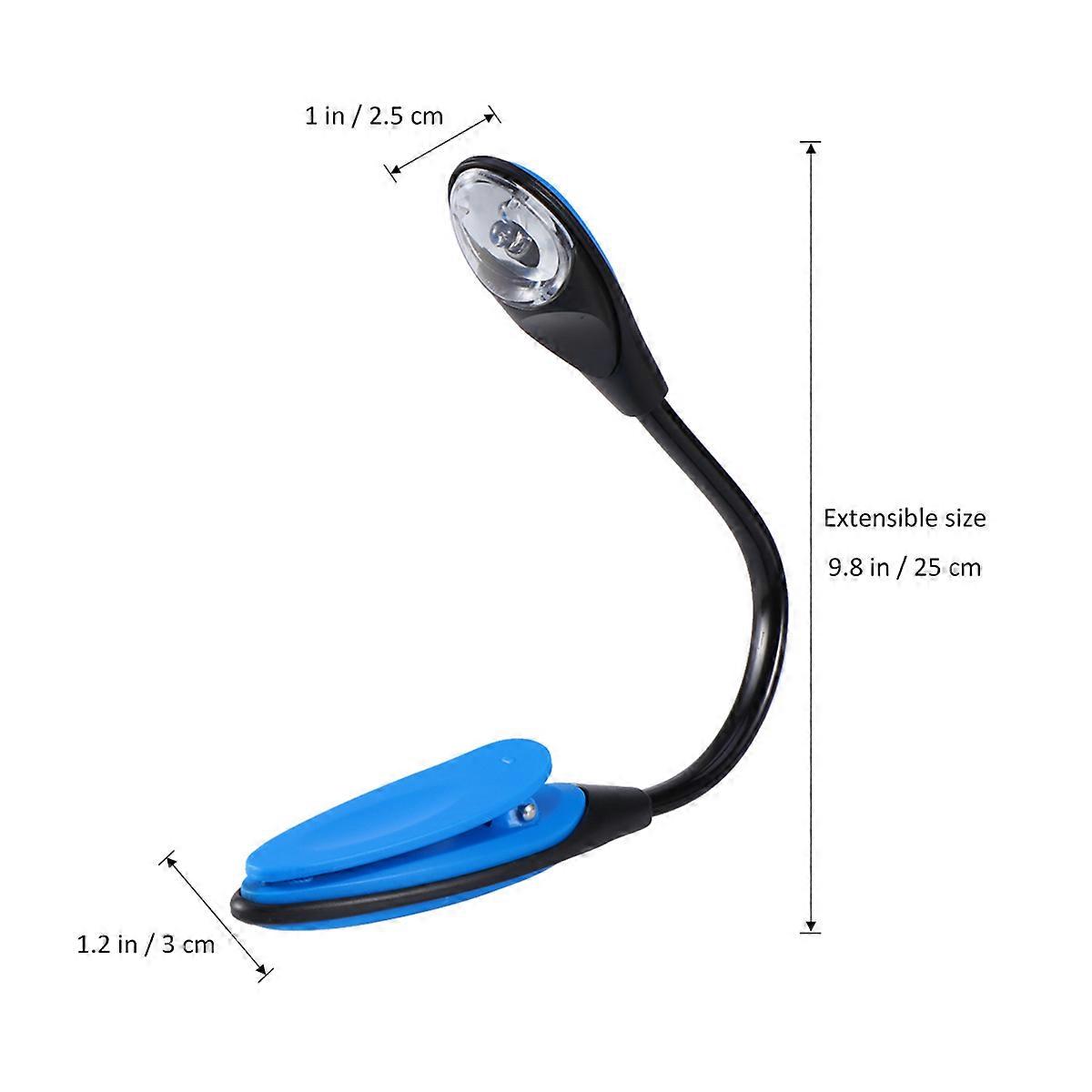 Booklight Flexible Mini LED Clip Lamp for Reading Blue