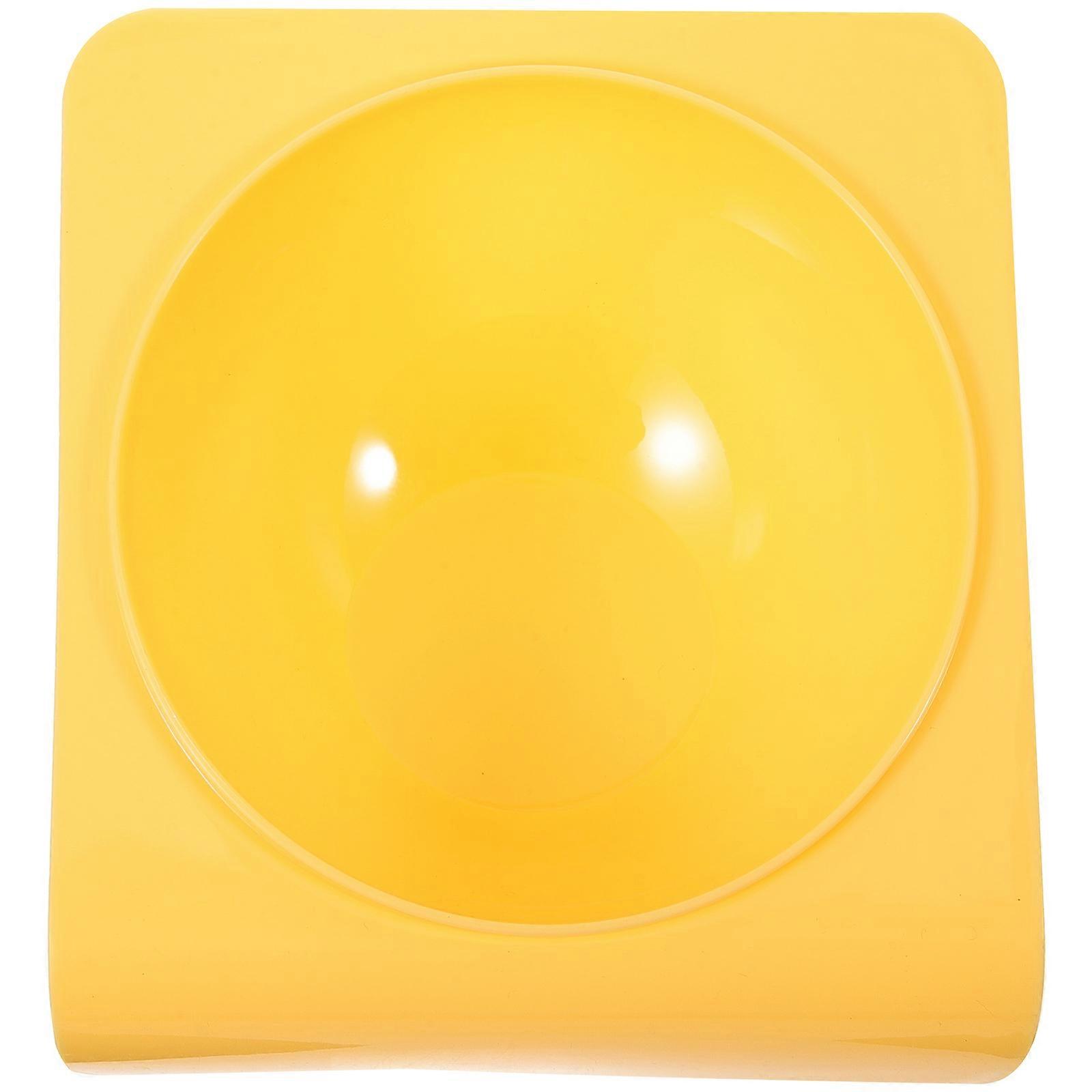 Lightweight 3Pcs Round Pet Feeding Bowl For Dogs And Cats Household Use Made Of Plastic With Watering Function In Yellow