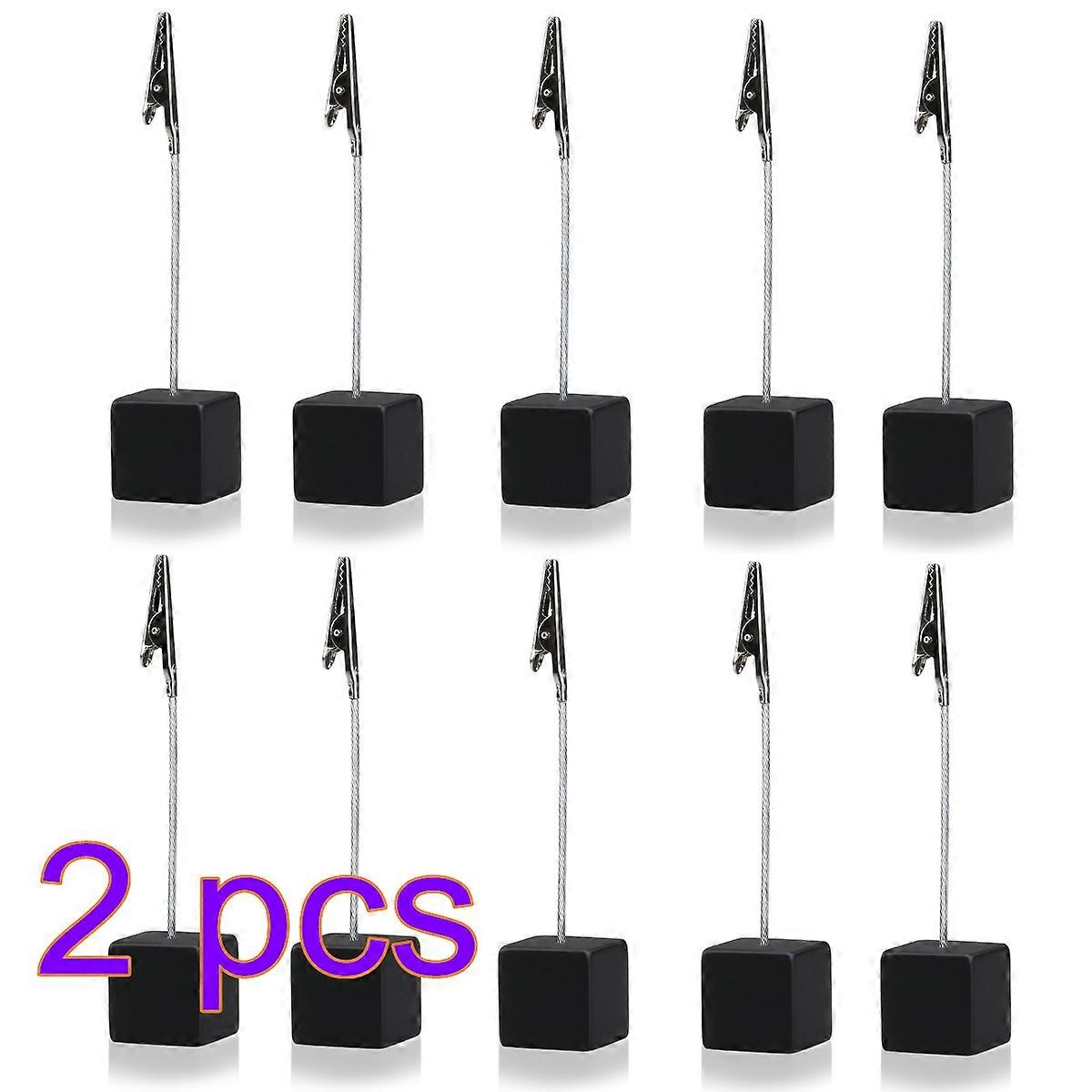 Note Clip Memo Holder Cube Base for Office and Home 20Pcs Black