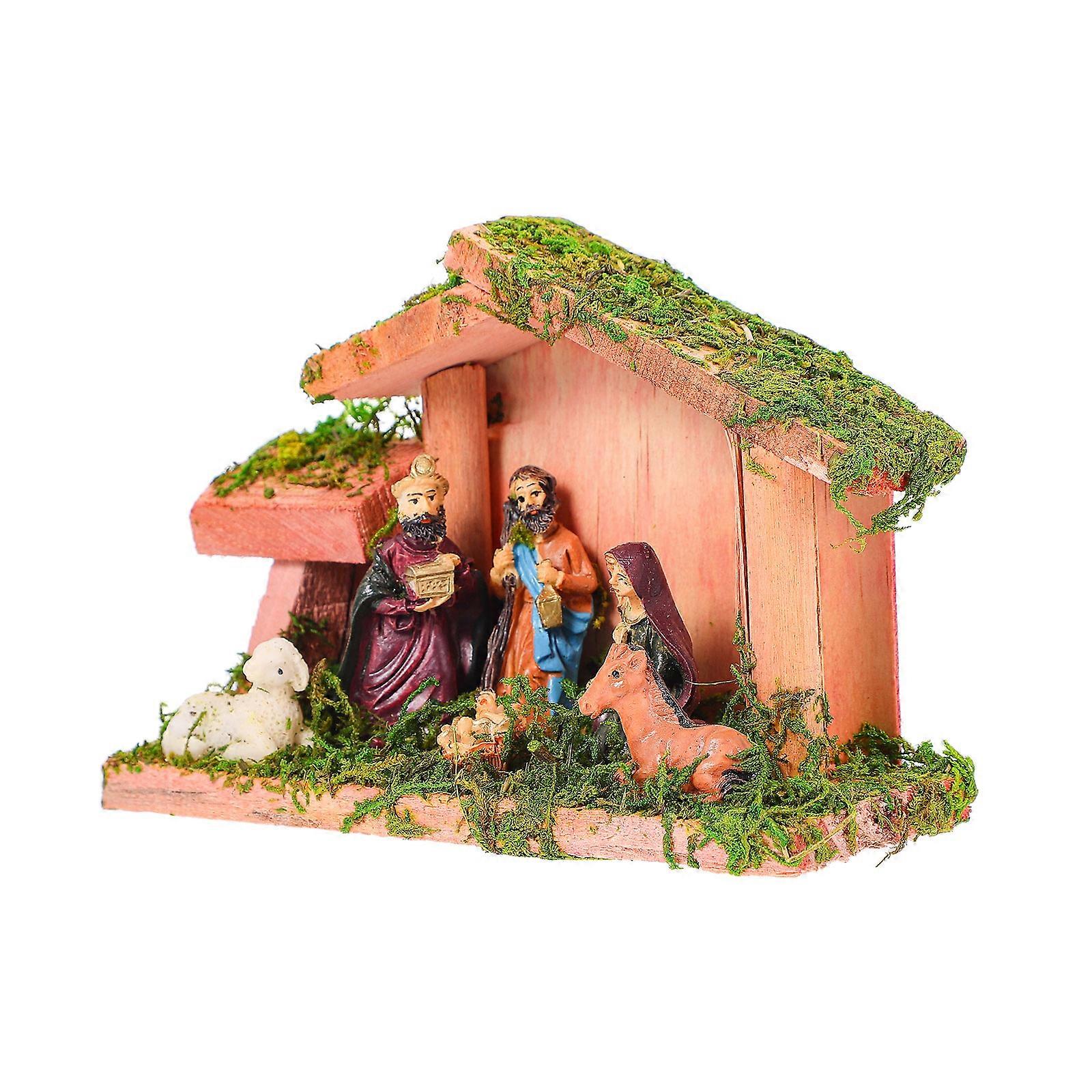 Easter Nativity Scene Statue for Decor 1Pcs Resin Desktop Figurine
