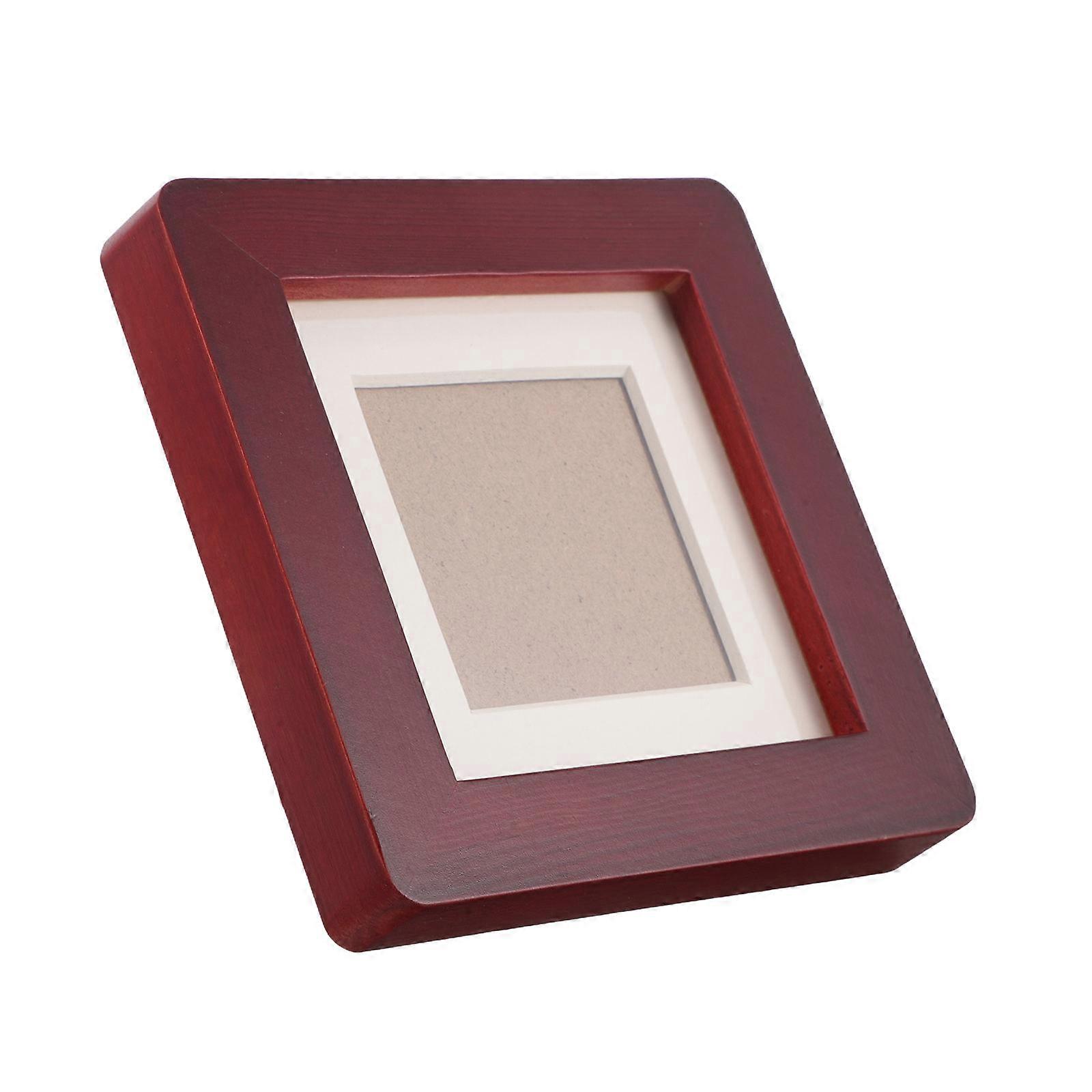 Small Square Wood Photo Frame for Display 5Pcs Coffee