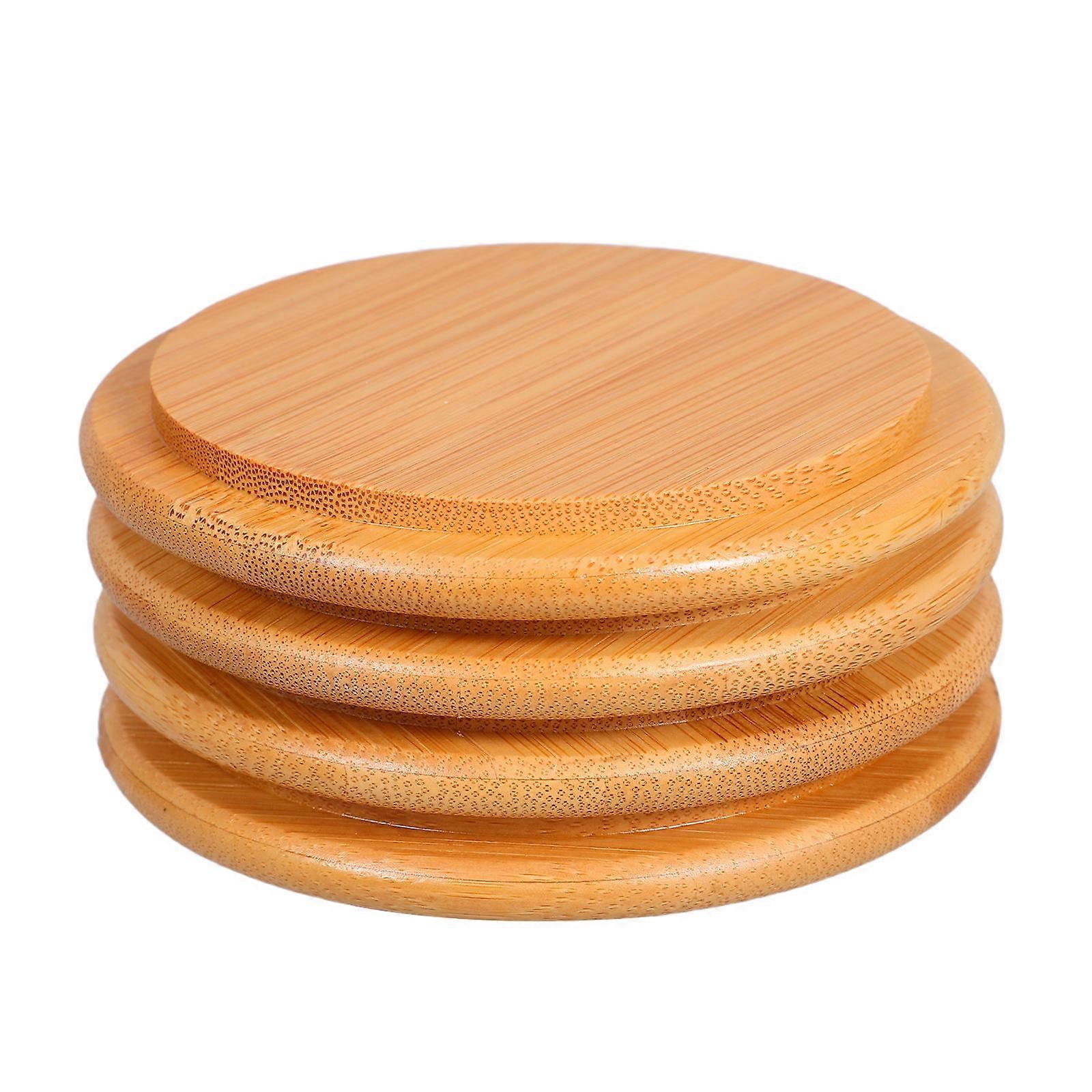 Round Lid Bamboo Lid for Use with 4Pcs Bamboo Cover