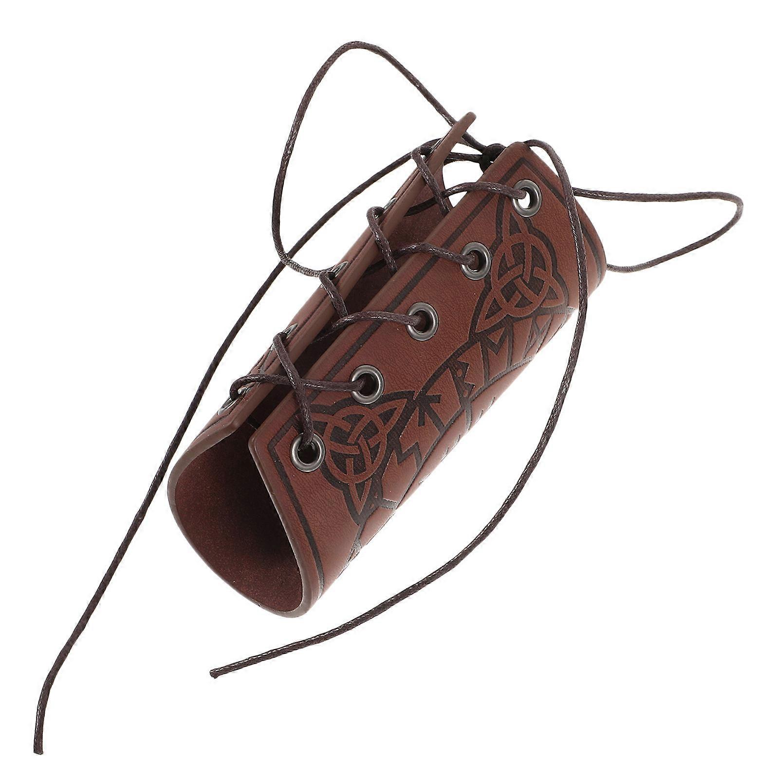 Cosplay Arm Protectors For Movie Actors With Flat Design And Comfortable Fit In Light Brown Color 3Pcs