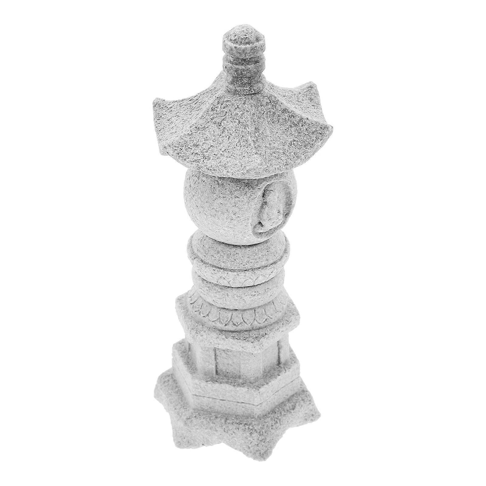 2Pcs Fish Tank Pavilion Decoration with Durable Blue Sandstone Material