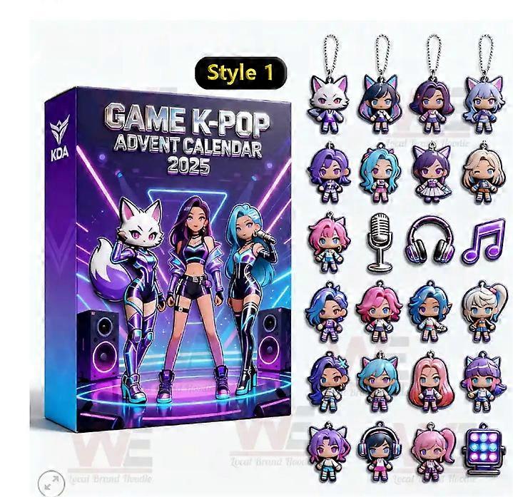 2025 KPop Devil Hunter Advent Calendar Blind Box Christmas Tree Decoration Acrylic Pendant