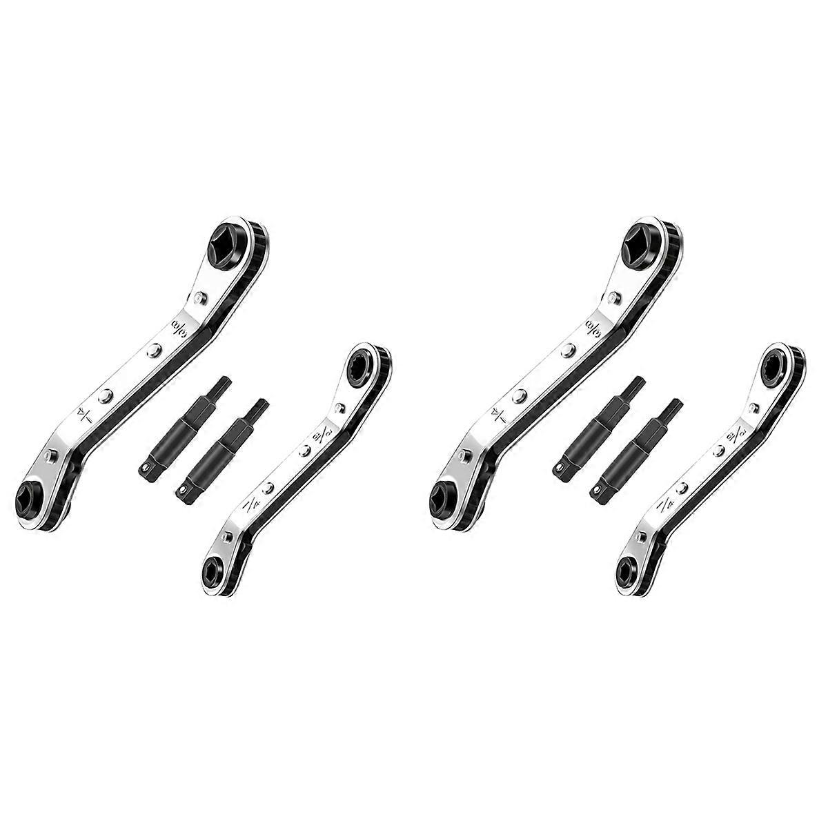 Hvac Service Wrench Tool, Air Conditioner Valve Ratchet Wrench Set