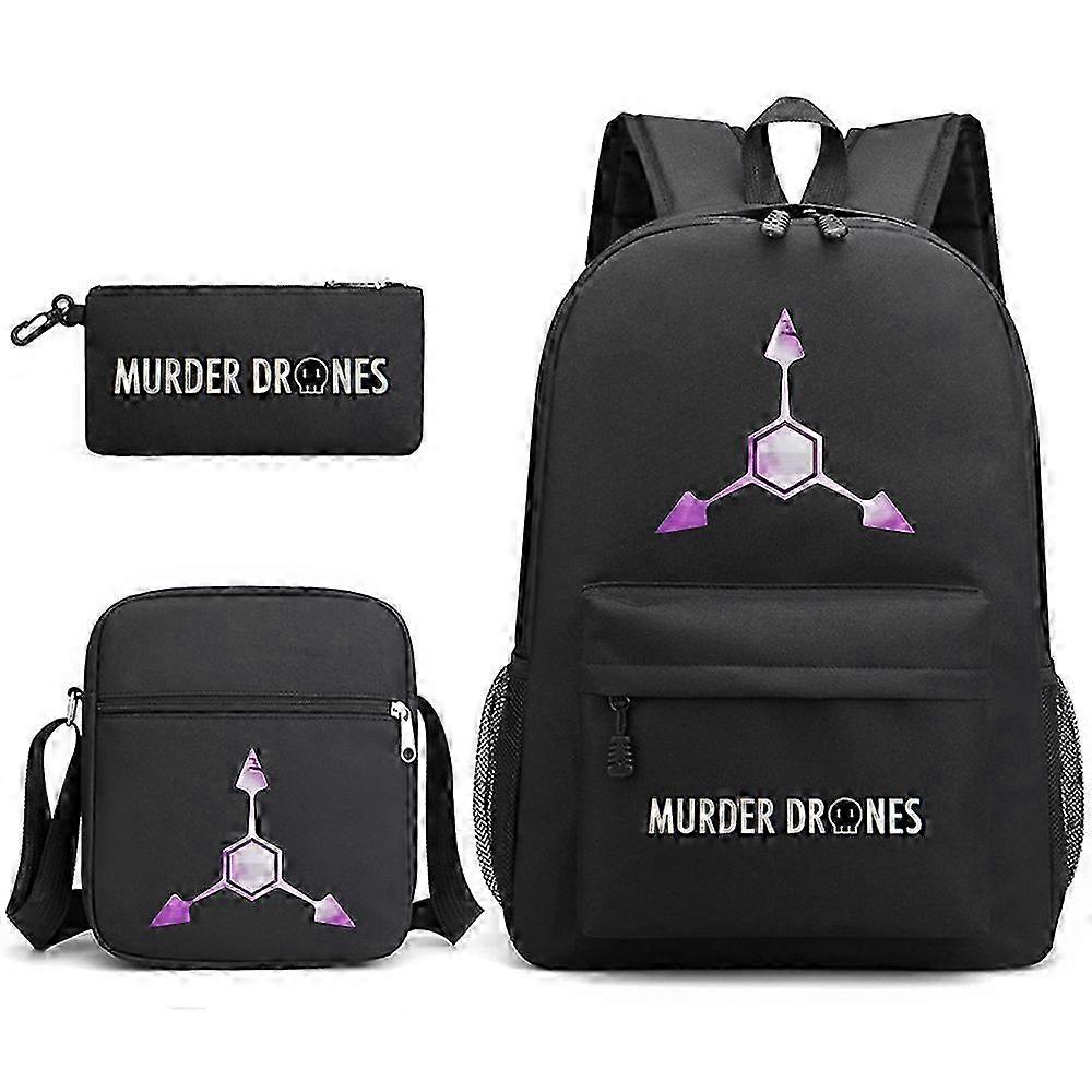 Murder Drones Uzi School Bag Backpack Pencil Case Shoulder Bag Three-piece Set _22