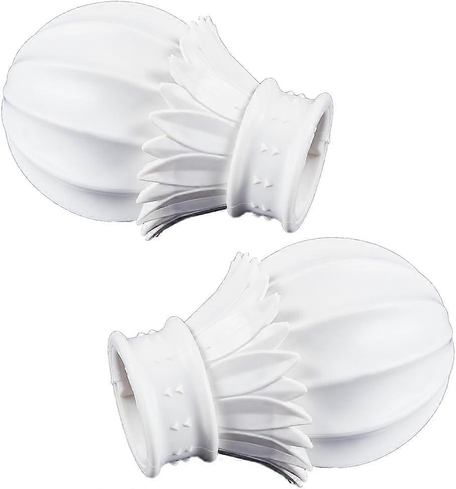 2pcs Curtain Rod Finials Replacement Plum Head Ball End Decorative Cap