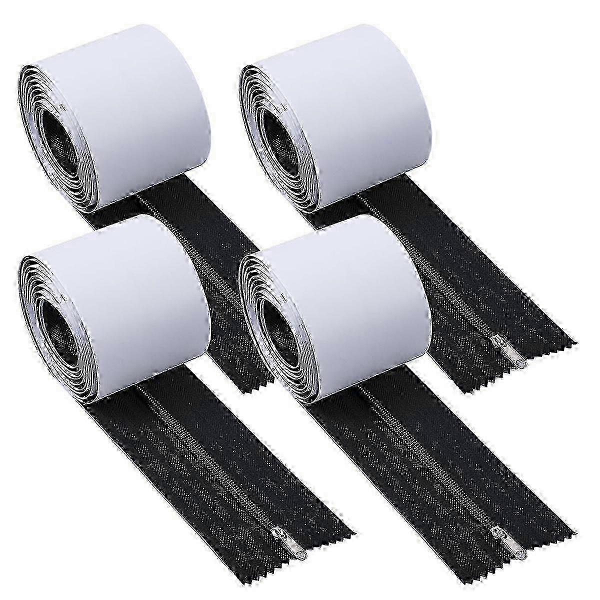 2025 Peel and Stick Zipper, 7FT Heavy Duty Self-Adhesive Zipper