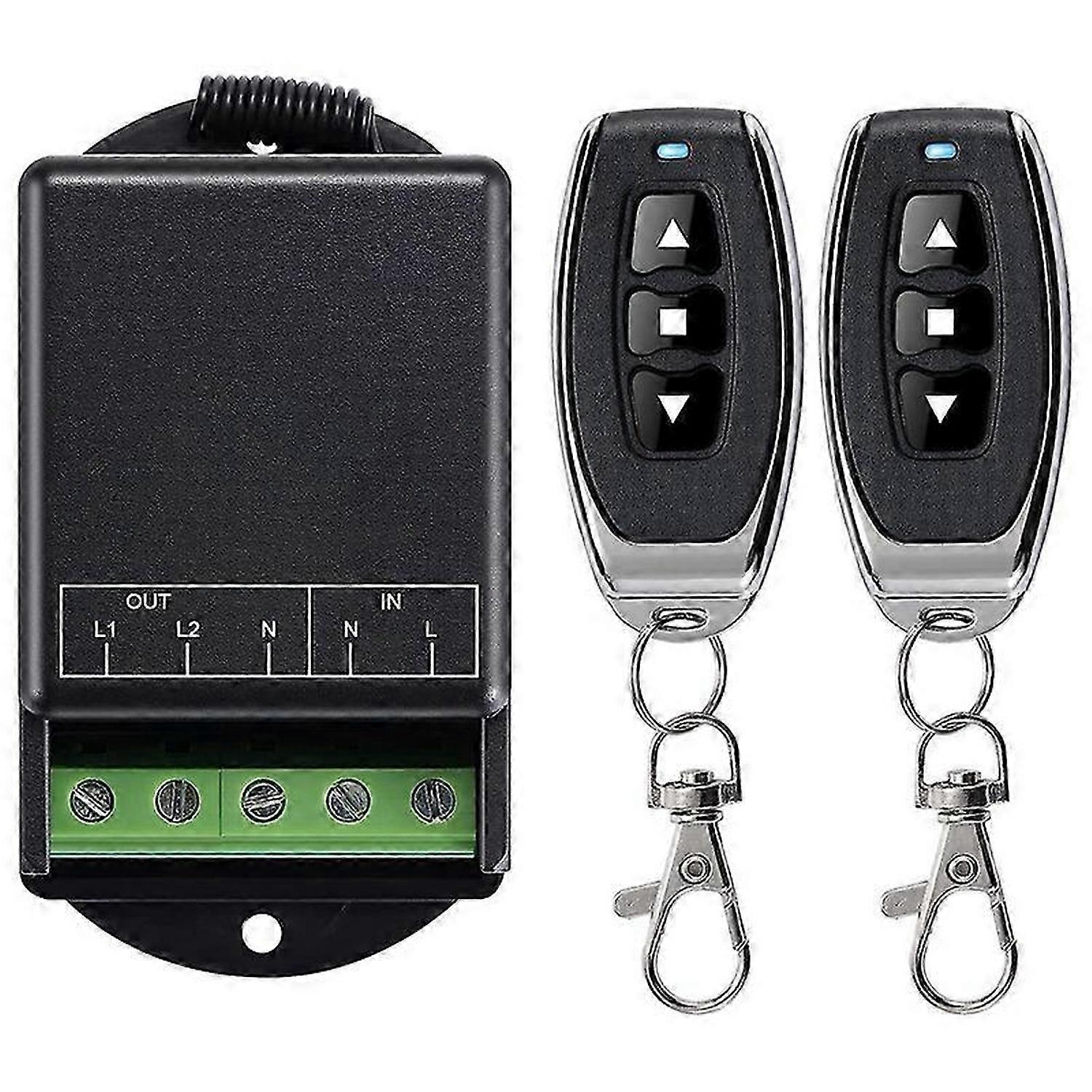 Dual Wireless Remote Control Switch, AC100-240V 10A Relay Radio Frequency Switch Home Inst ents, W
