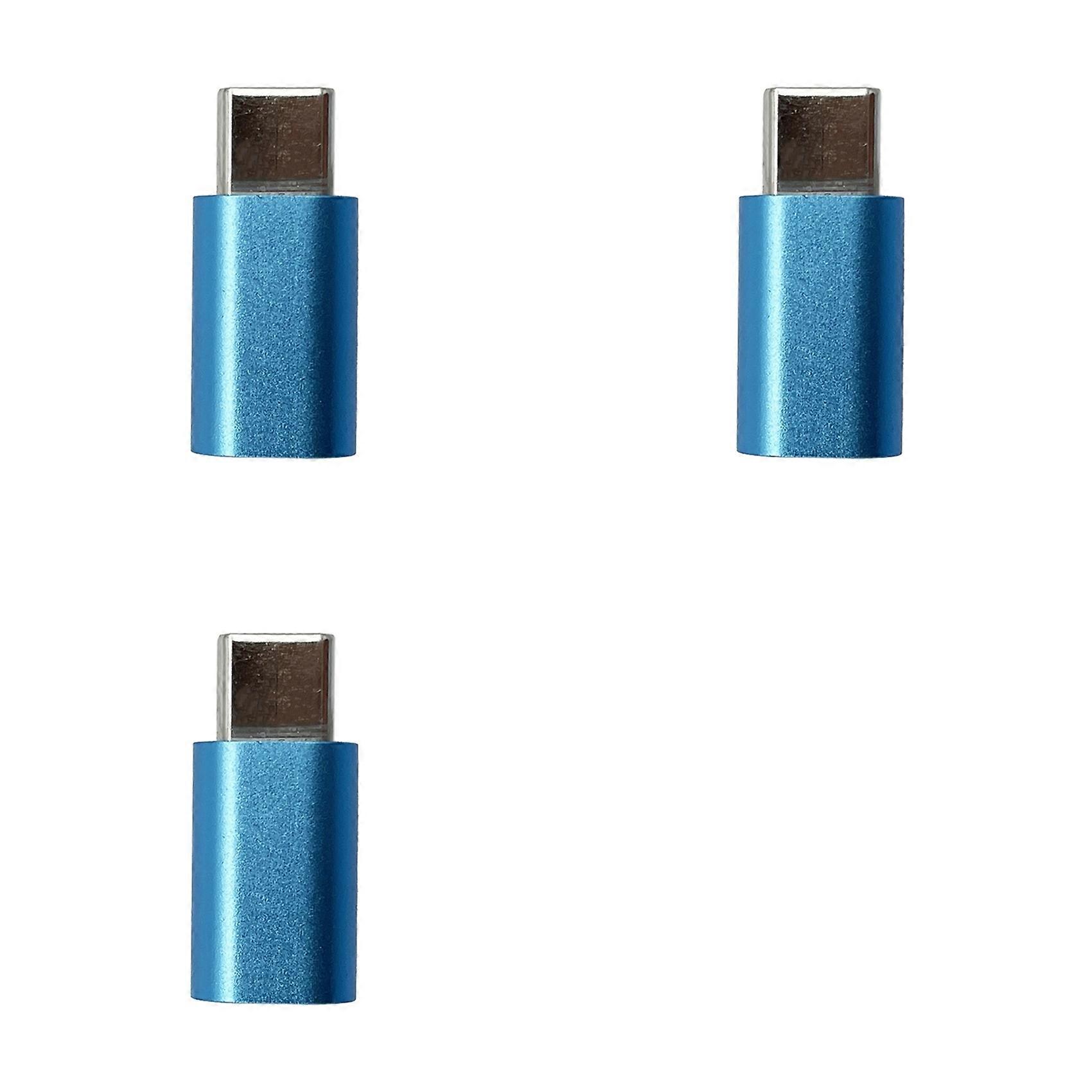 3X USB C Data Blocker, USB C to C Data Blocker Blocks Data Transfer Protect Against Juice Jacking for Safe Charging Blue