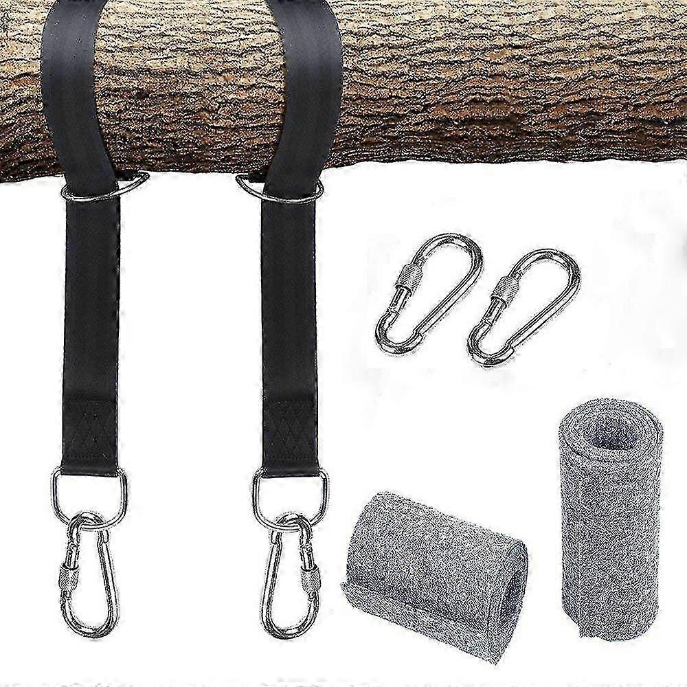 Tree Swing Straps Hanging Kit With Two Zinc Alloy Carabiners